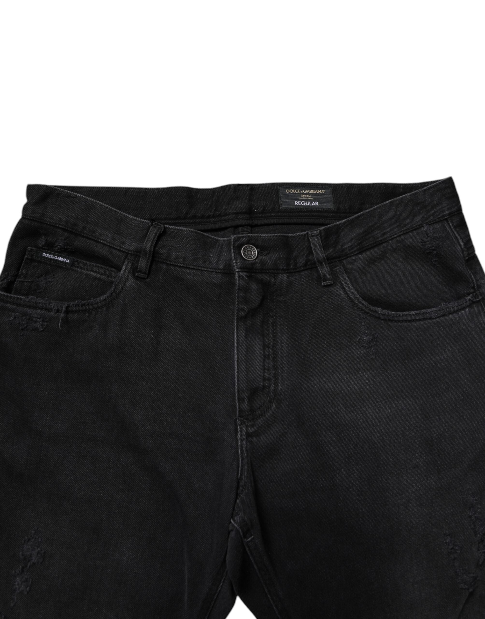 Blugi skinny Dolce & Gabbana din bumbac negru pentru bărbați