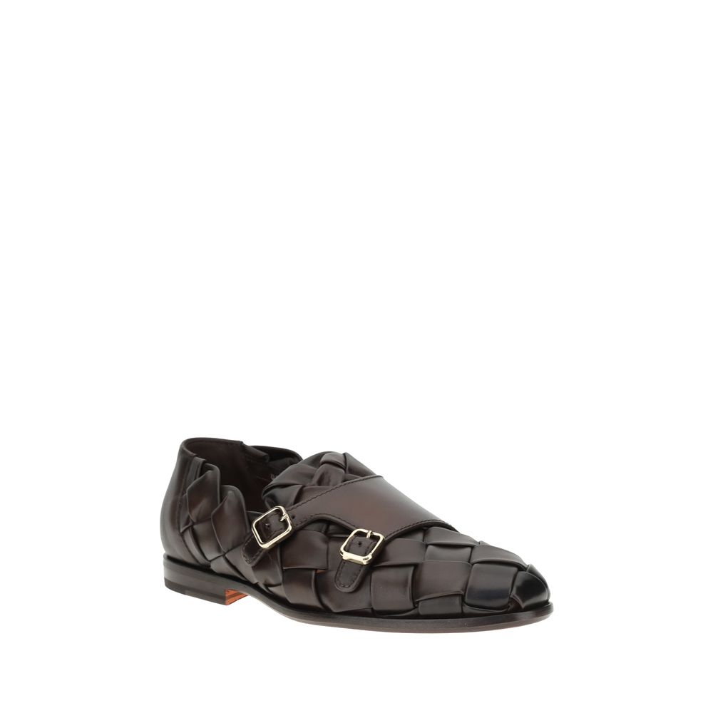 Santoni Loafer aus gewebtem Webstoff