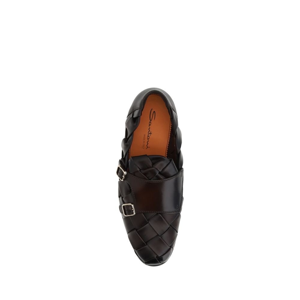Santoni Loafer aus gewebtem Webstoff