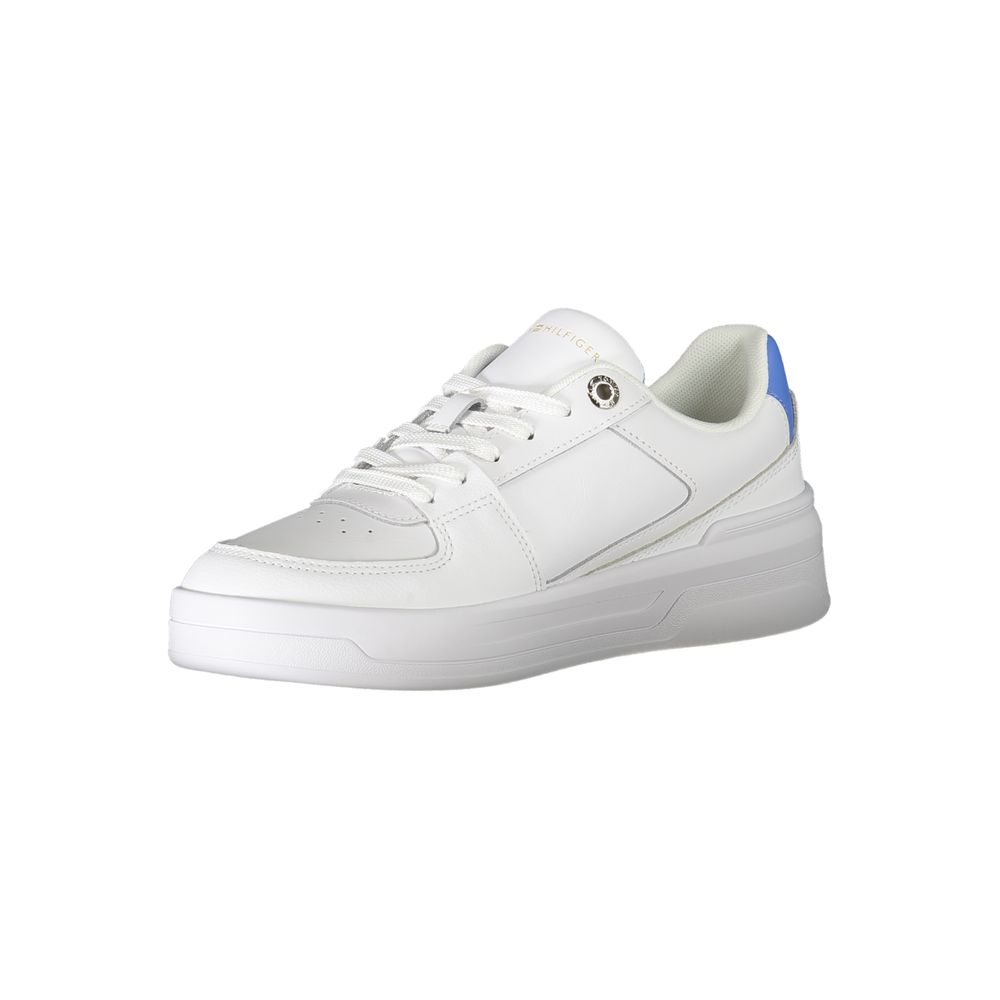 Tommy Hilfiger – Weiße Polyester-Sneaker