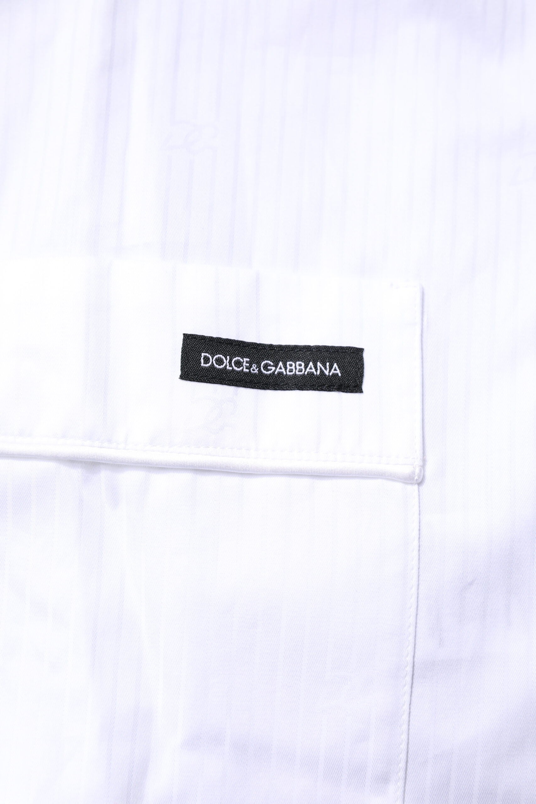 Dolce & Gabbana Pyjama-Set aus weißer Baumwolle mit Hemd und Hose