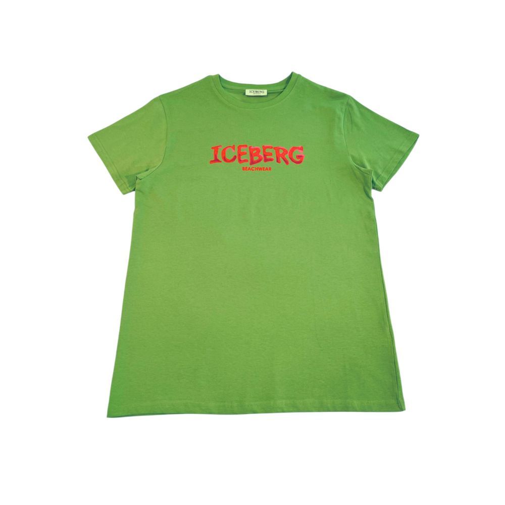 Tricou bărbătesc din bumbac verde Iceberg