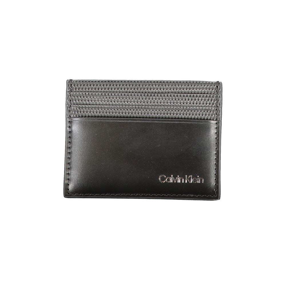 Calvin Klein Schwarze Lederbrieftasche