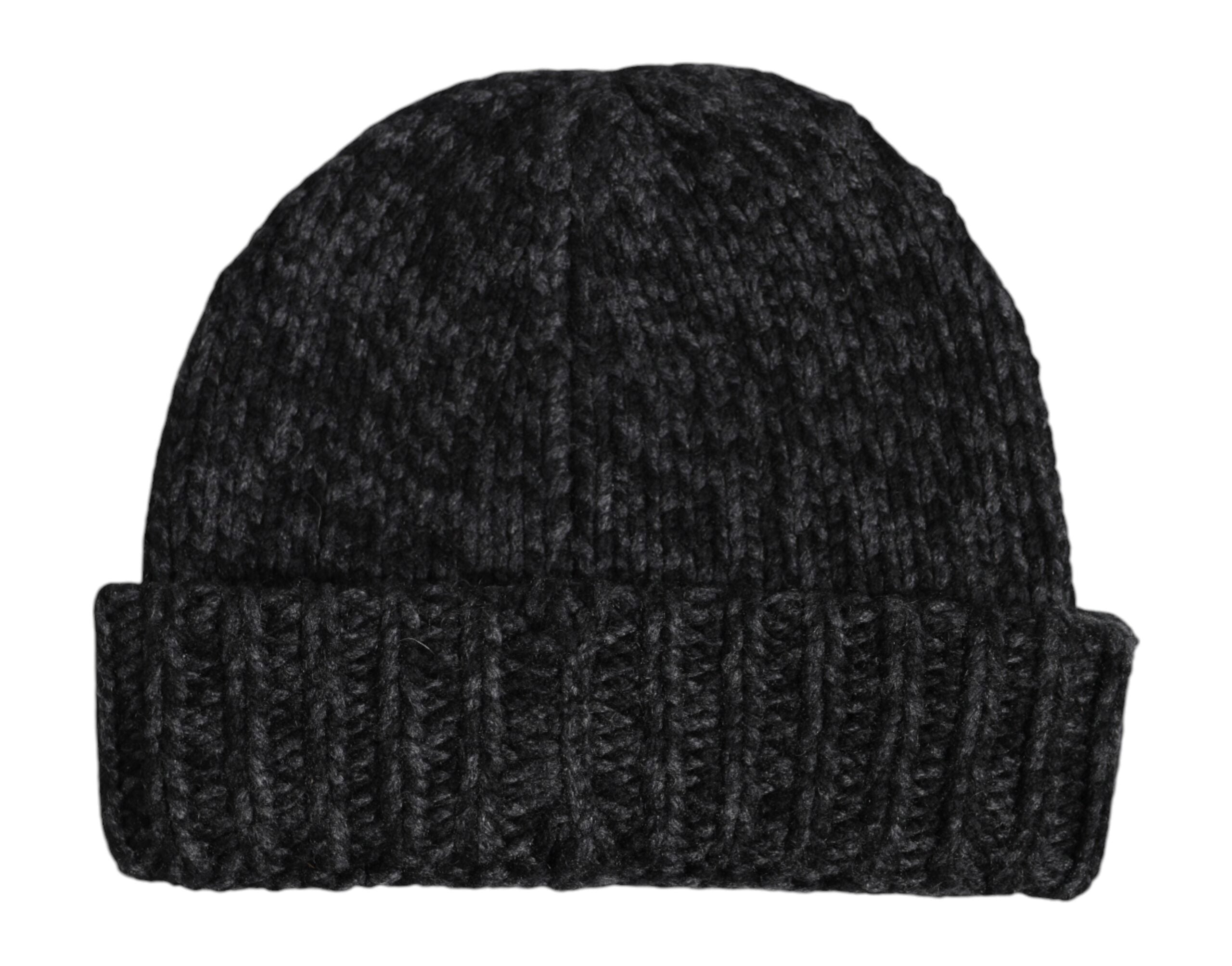 Dolce & Gabbana Graue Kaschmir-Strickmütze für den Winter