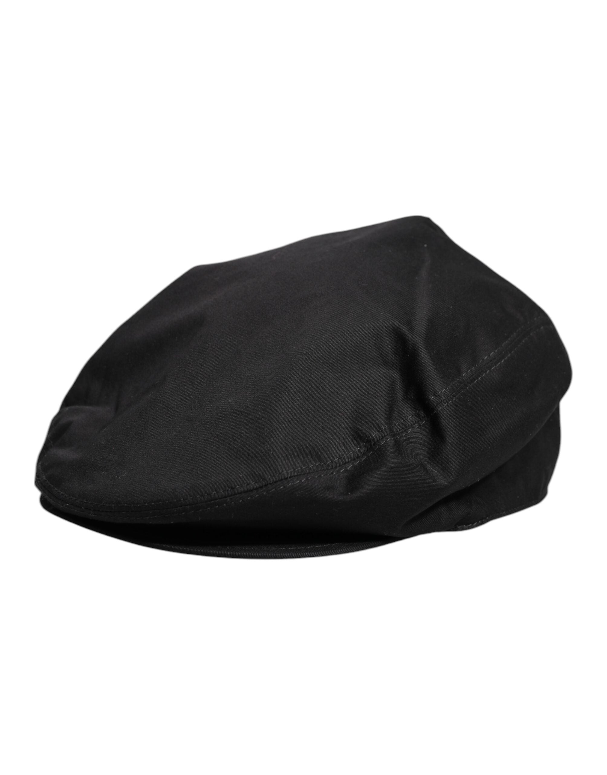 Dolce & Gabbana Schwarzer Ballon-Capello-Cabbie-Hut aus Baumwolle