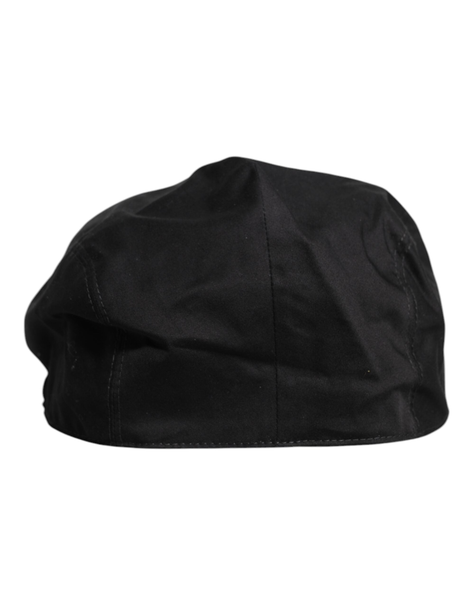 Dolce & Gabbana Schwarzer Ballon-Capello-Cabbie-Hut aus Baumwolle