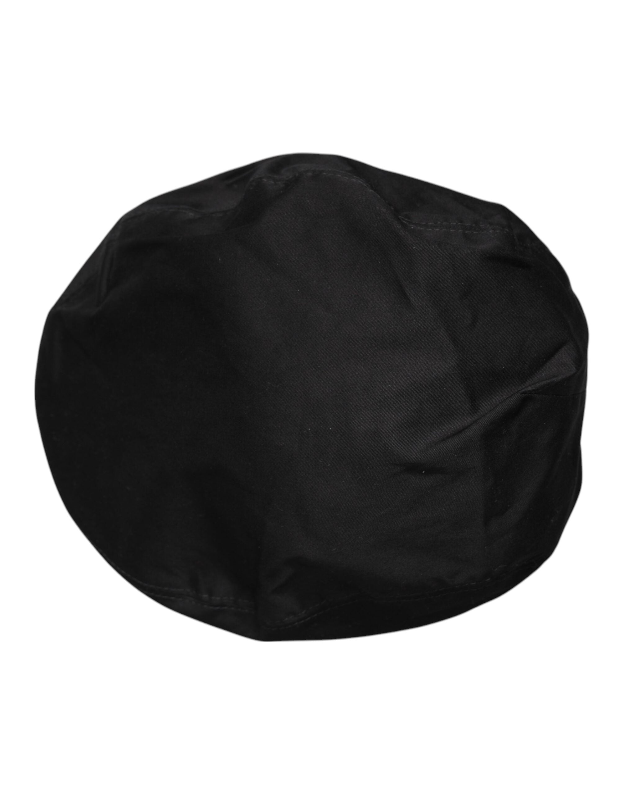 Dolce & Gabbana Schwarzer Ballon-Capello-Cabbie-Hut aus Baumwolle