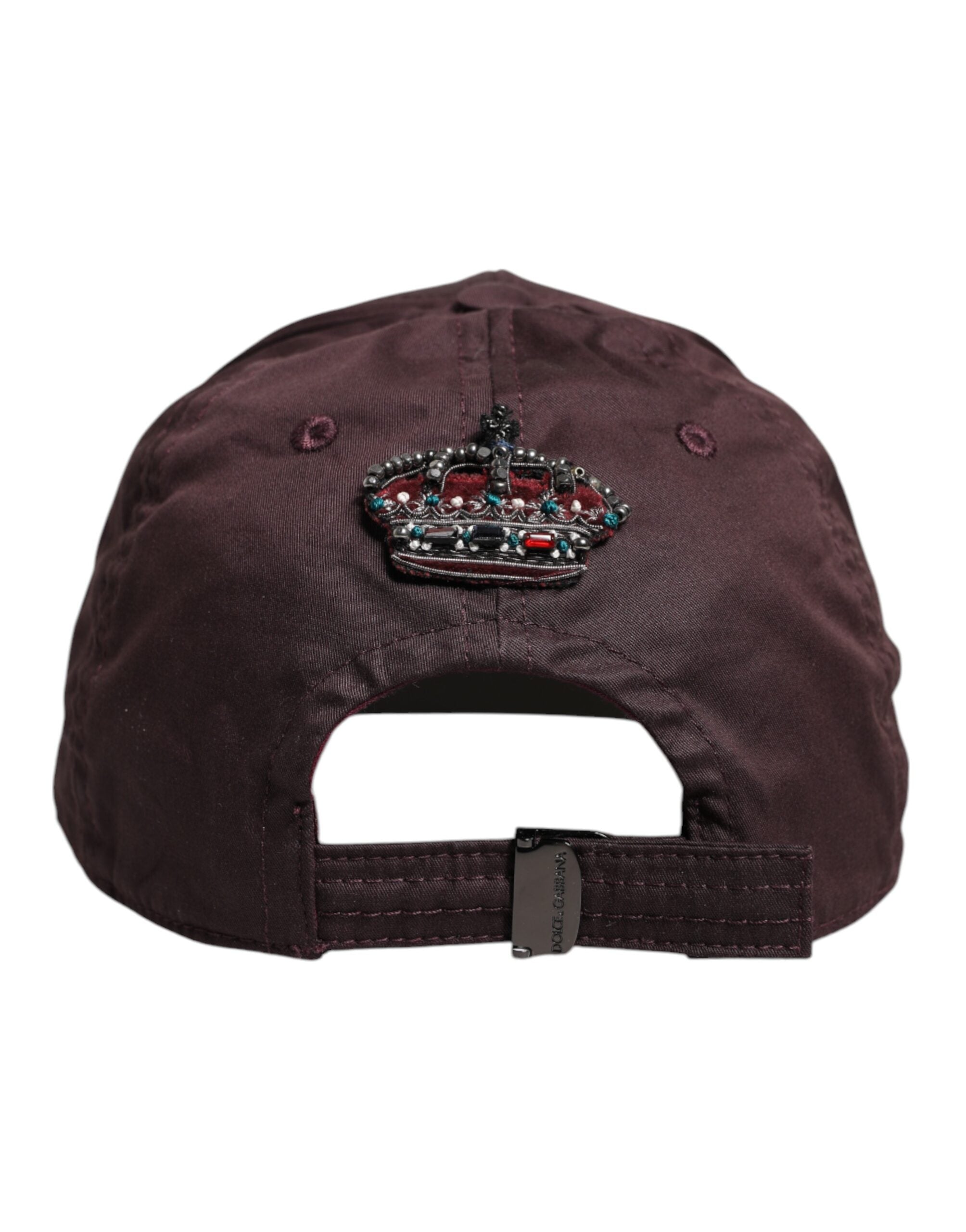 Dolce & Gabbana – Baseballkappe aus Baumwolle mit DG-Krone und 6 Paneelen, Braun