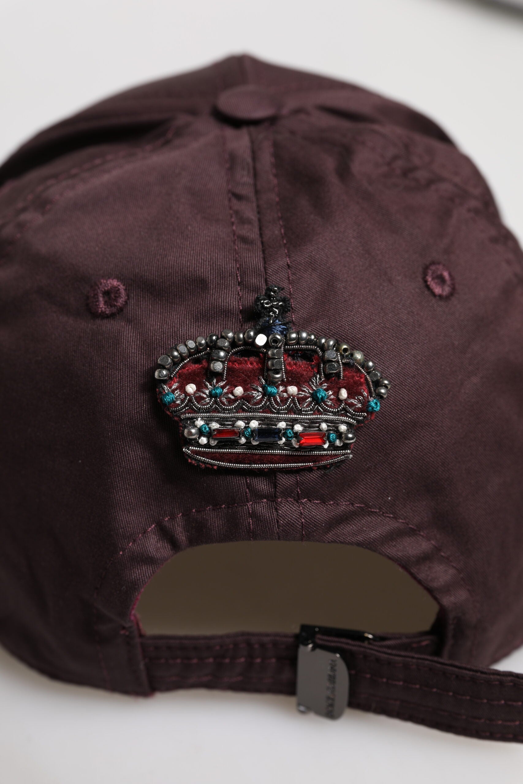 Dolce & Gabbana – Baseballkappe aus Baumwolle mit DG-Krone und 6 Paneelen, Braun