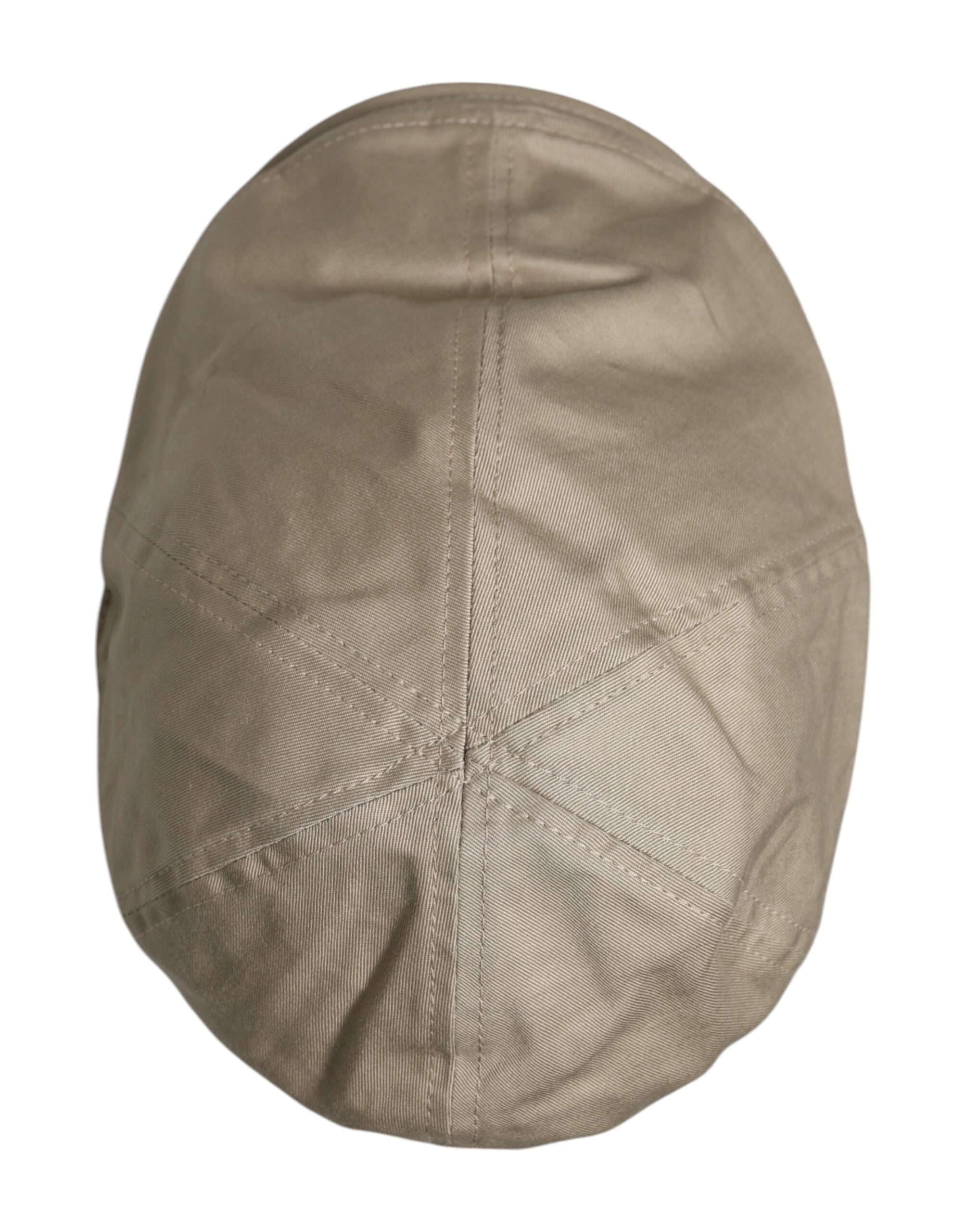 Dolce & Gabbana Beige Baumwoll-Newsboy-Capello-Cabbie-Mütze