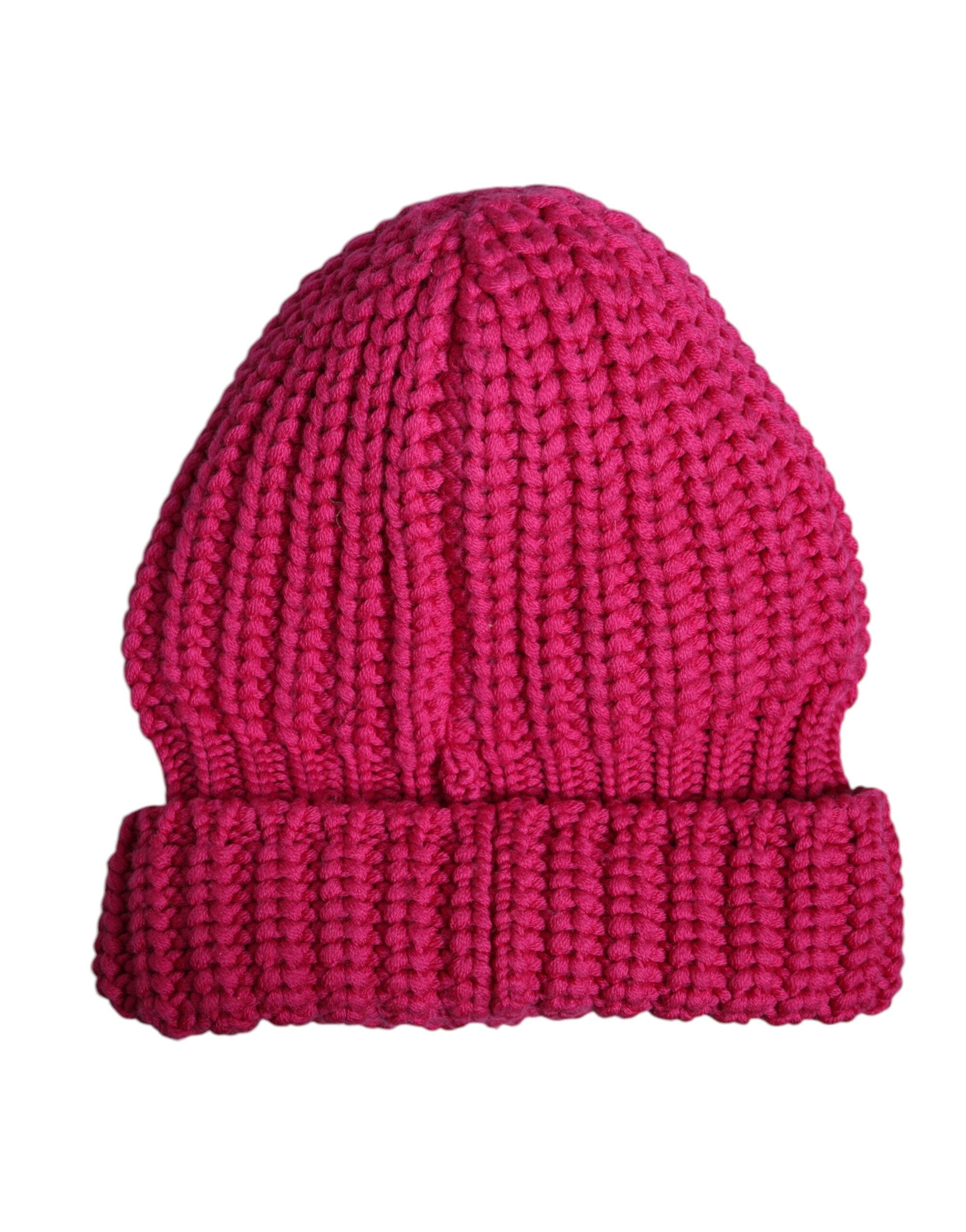 Dolce & Gabbana – Wintermütze aus gestrickter Wolle in Rosa
