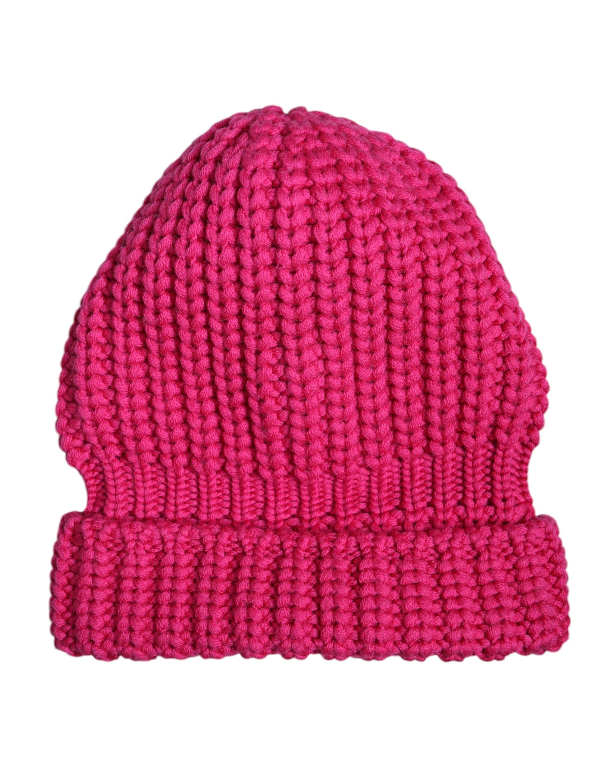 Dolce & Gabbana – Wintermütze aus gestrickter Wolle in Rosa