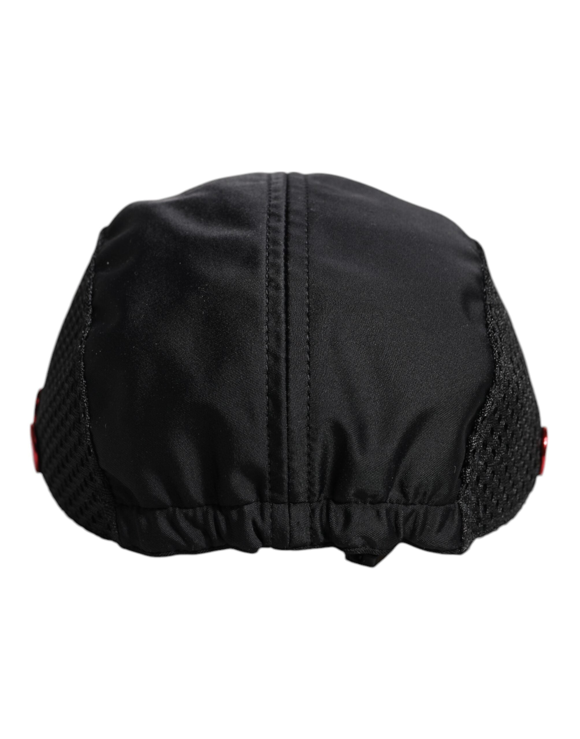 Dolce & Gabbana – Schwarze Baseballkappe aus Nylon mit 6 Einsätzen und Logo