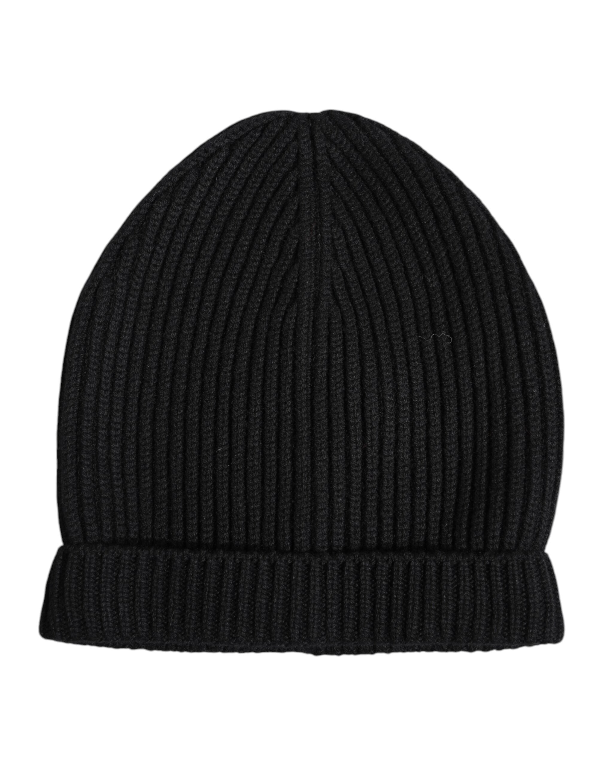 Dolce & Gabbana – Schwarze Wintermütze aus Kaschmir