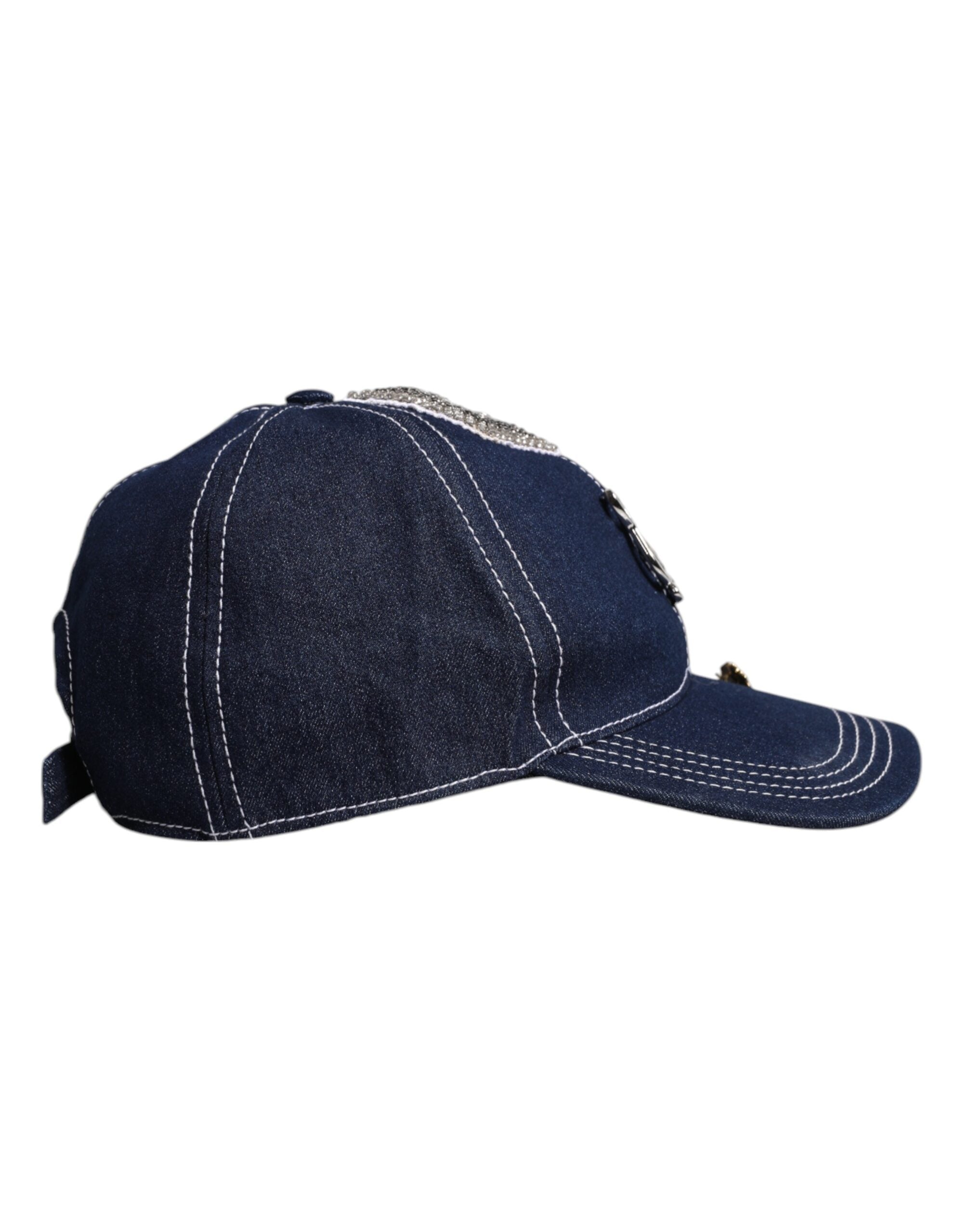Șapcă de baseball Dolce & Gabbana cu cristale albastre