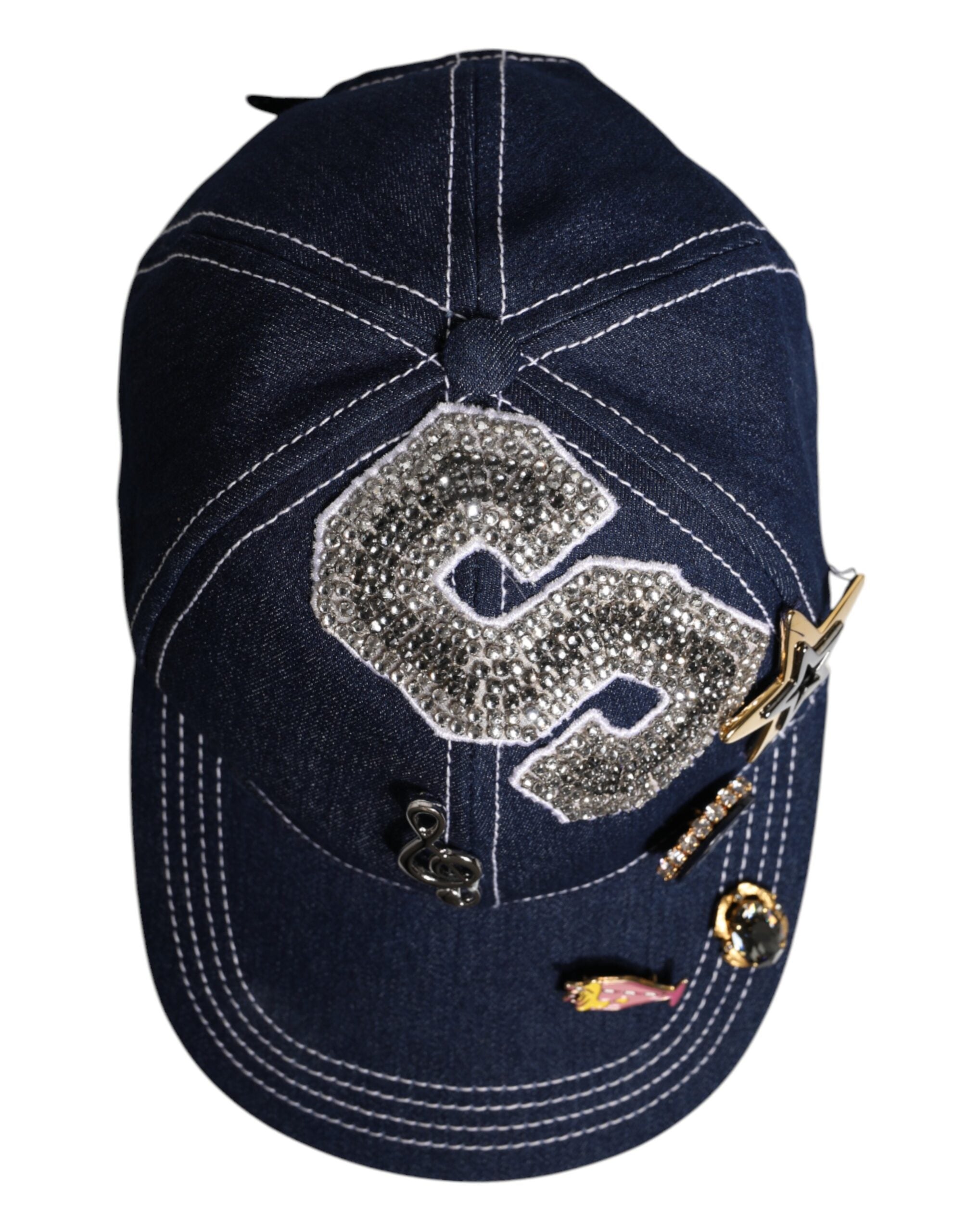 Șapcă de baseball Dolce & Gabbana cu cristale albastre
