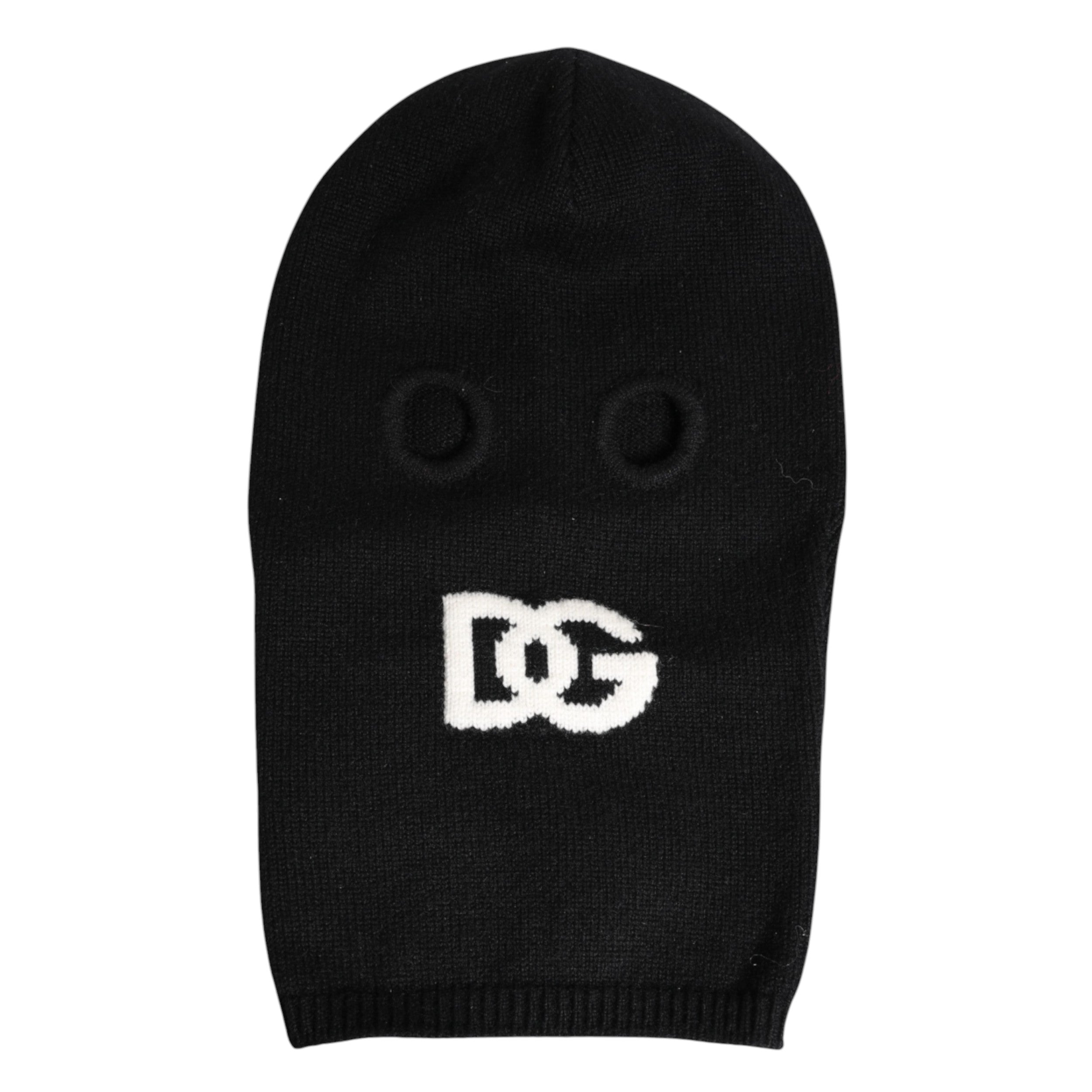 Căciulă cagulă Dolce & Gabbana neagră din cașmir tricotat