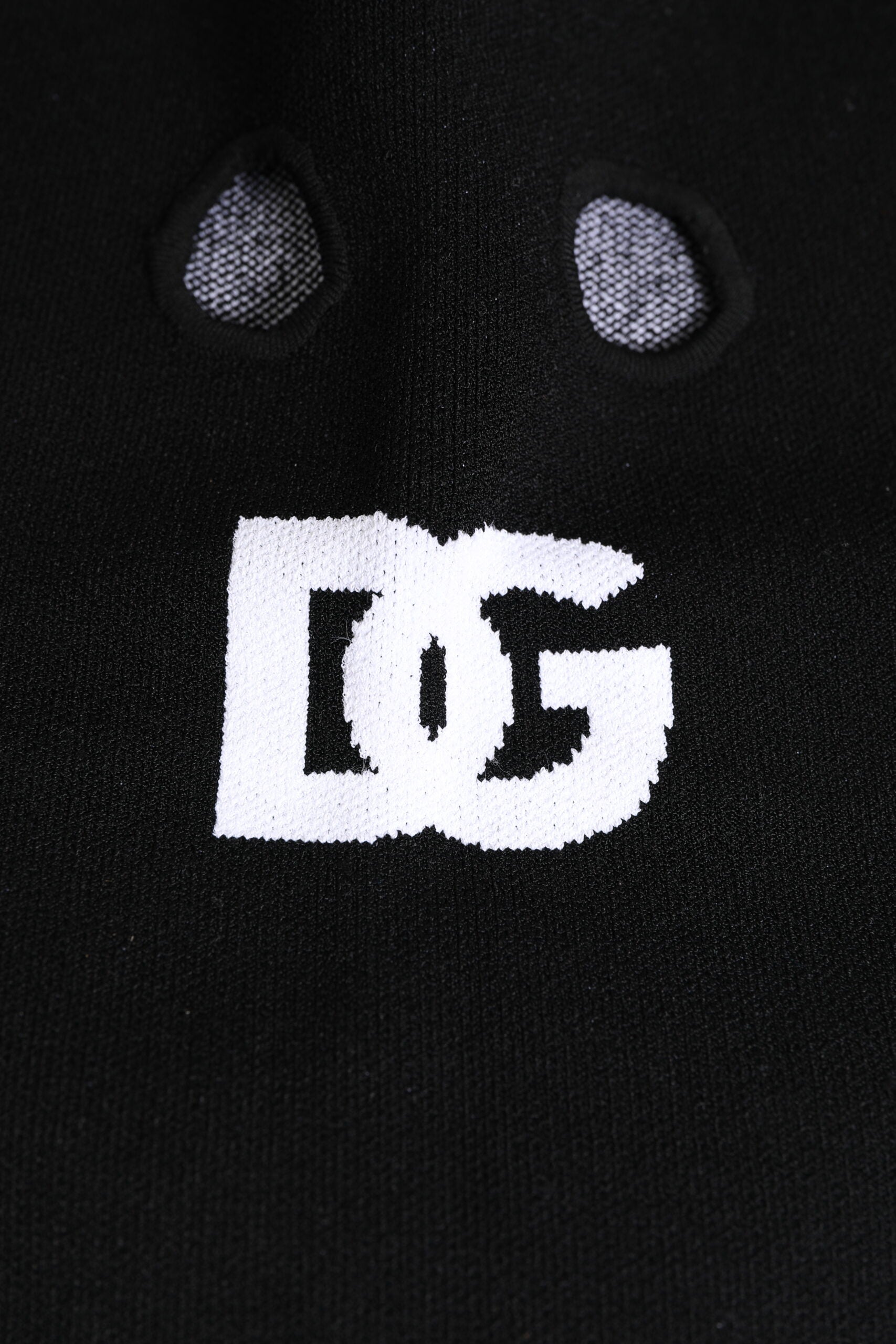 Căciulă cagulă Dolce & Gabbana neagră din cașmir tricotat