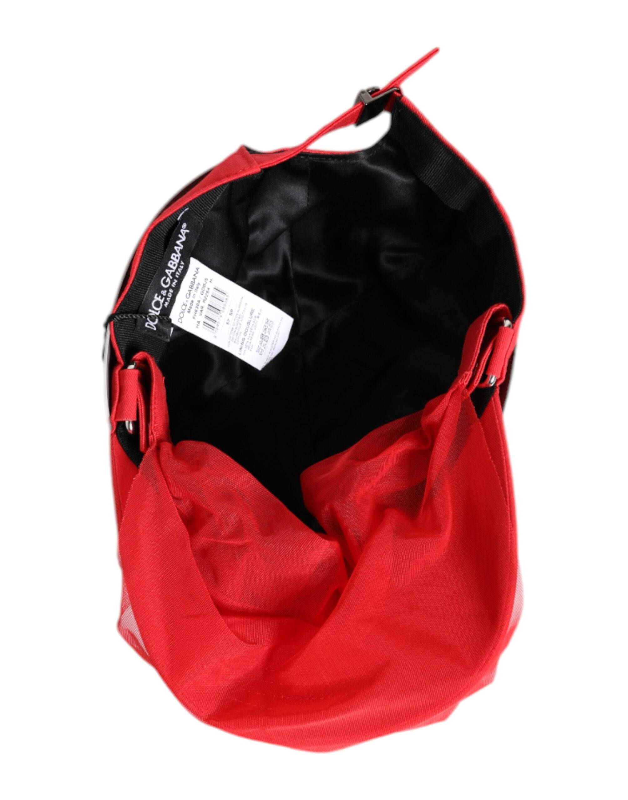 Șapcă de baseball Dolce & Gabbana din bumbac roșu cu 6 panouri pentru femei