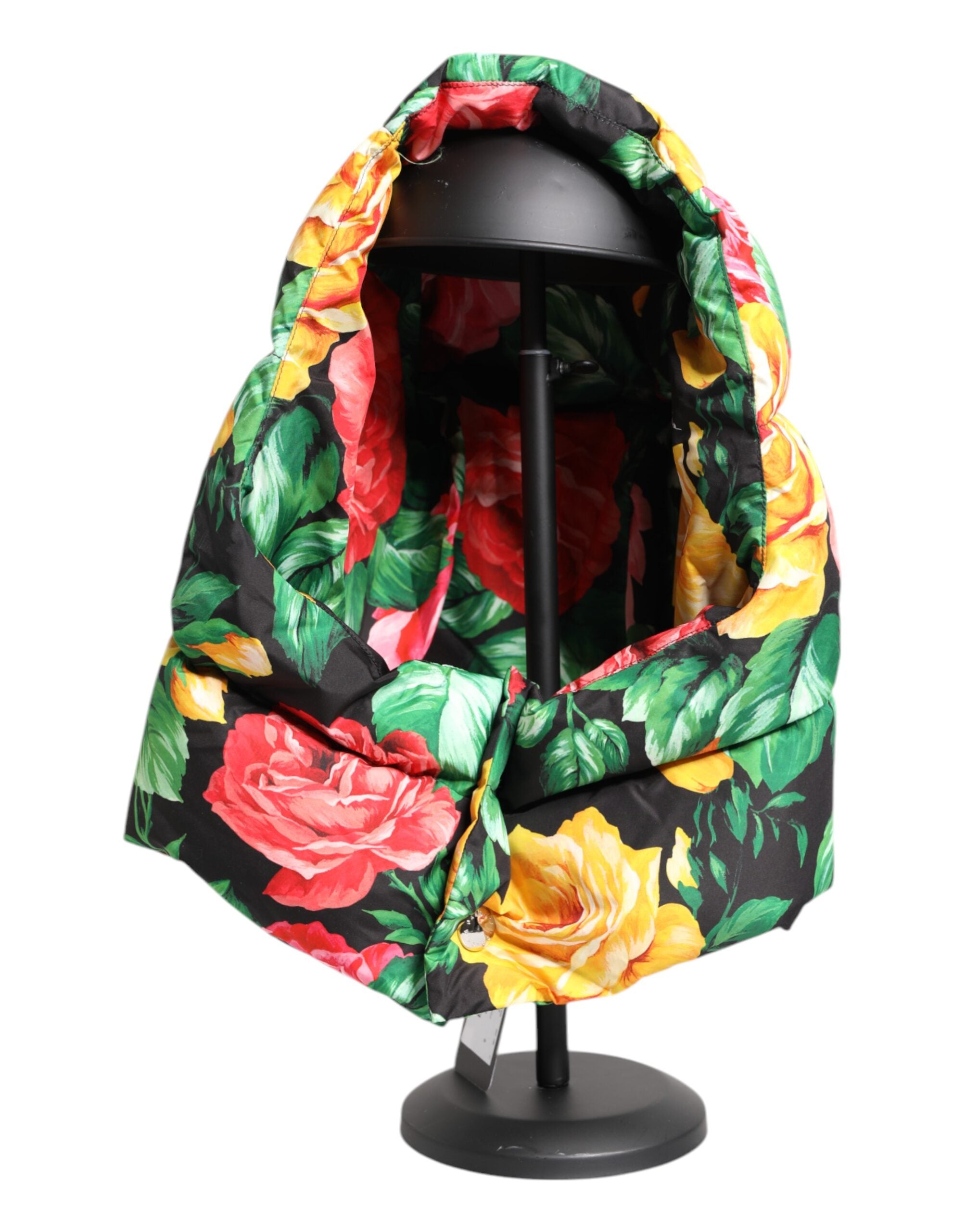 Pălărie Dolce & Gabbana cu imprimeu floral multicolor și înfășurare pe tot capul