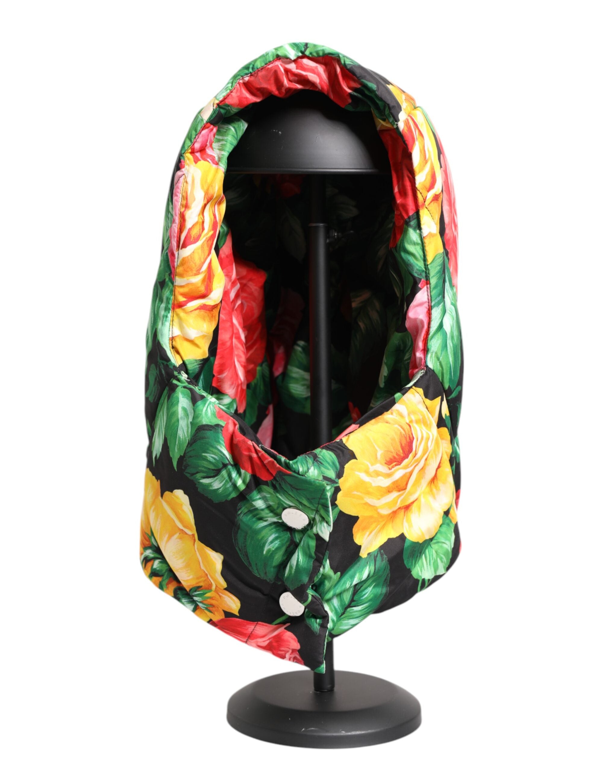 Pălărie Dolce & Gabbana cu imprimeu floral multicolor și înfășurare pe tot capul