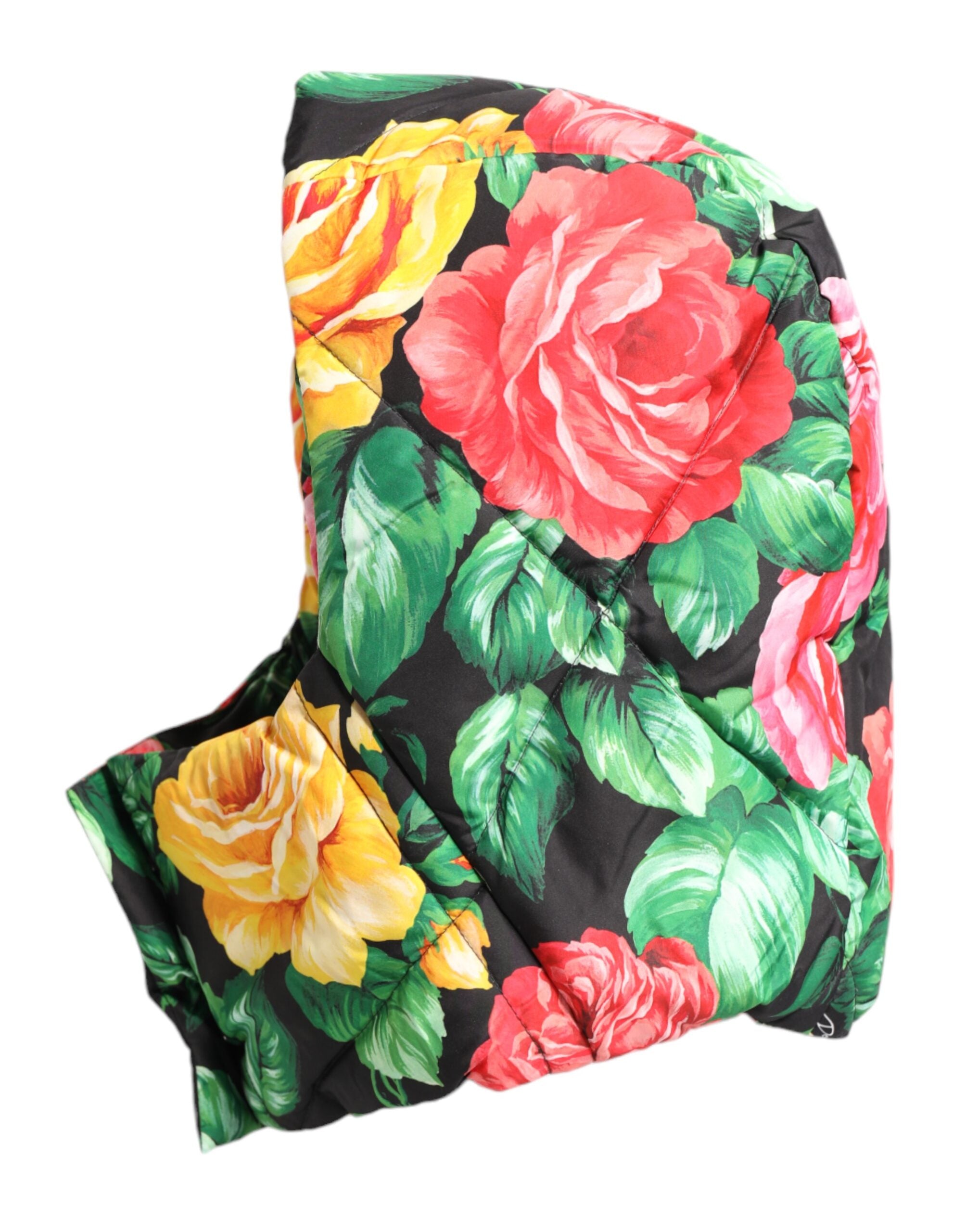 Pălărie Dolce & Gabbana cu imprimeu floral multicolor și înfășurare pe tot capul