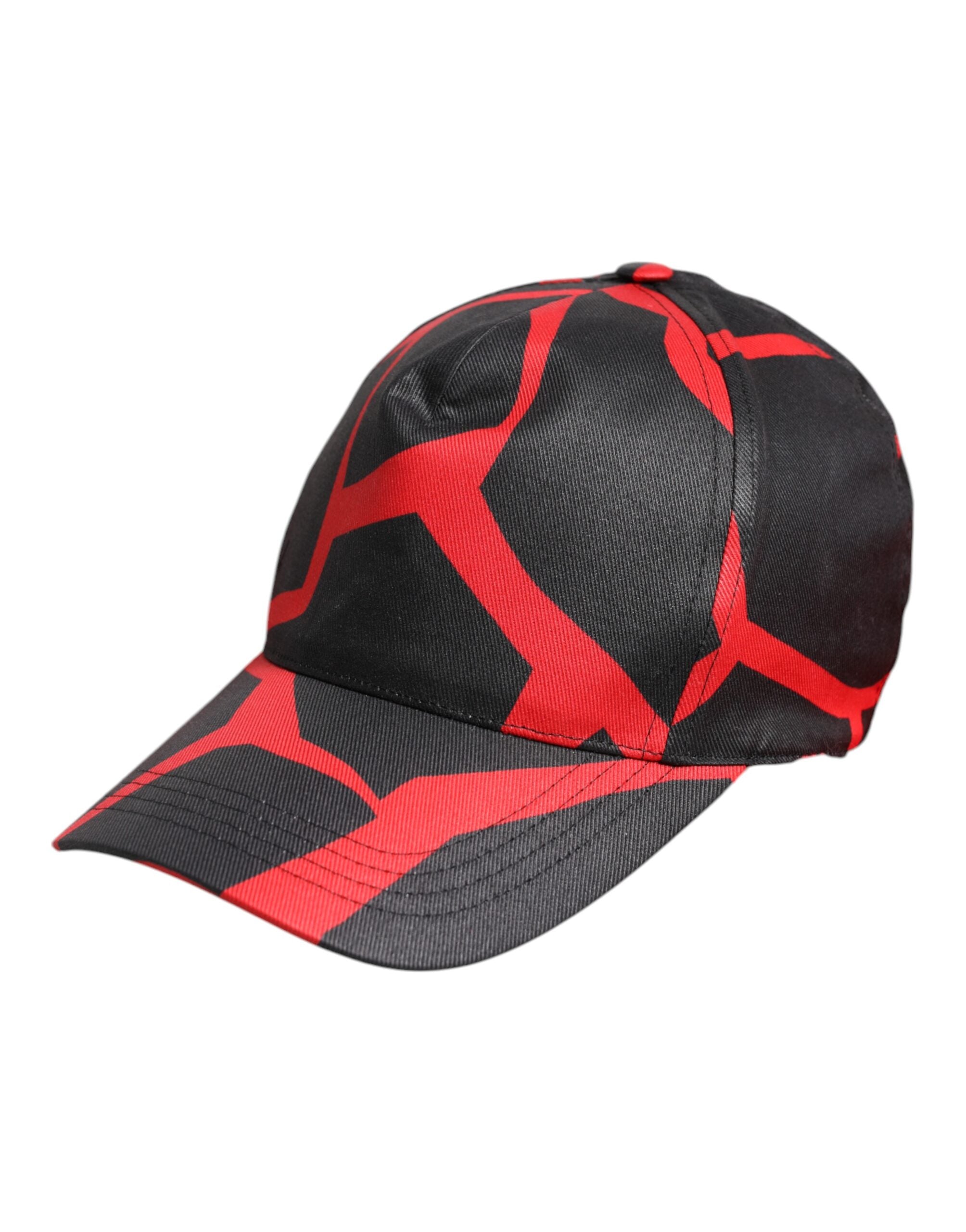 Șapcă de baseball Dolce & Gabbana roșie neagră din dantelă tul bumbac