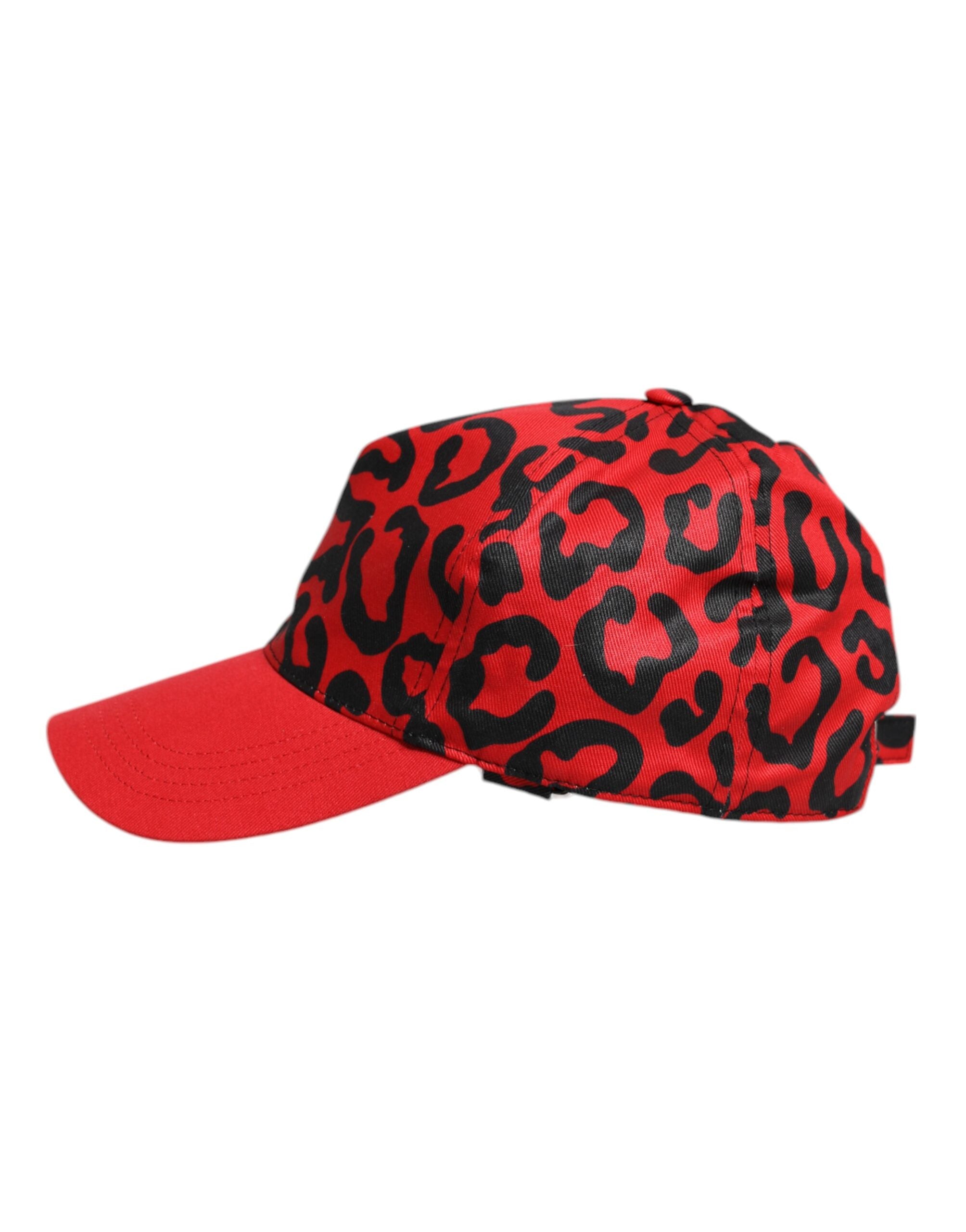 Șapcă de baseball Dolce & Gabbana din bumbac roșu cu 6 panouri pentru femei