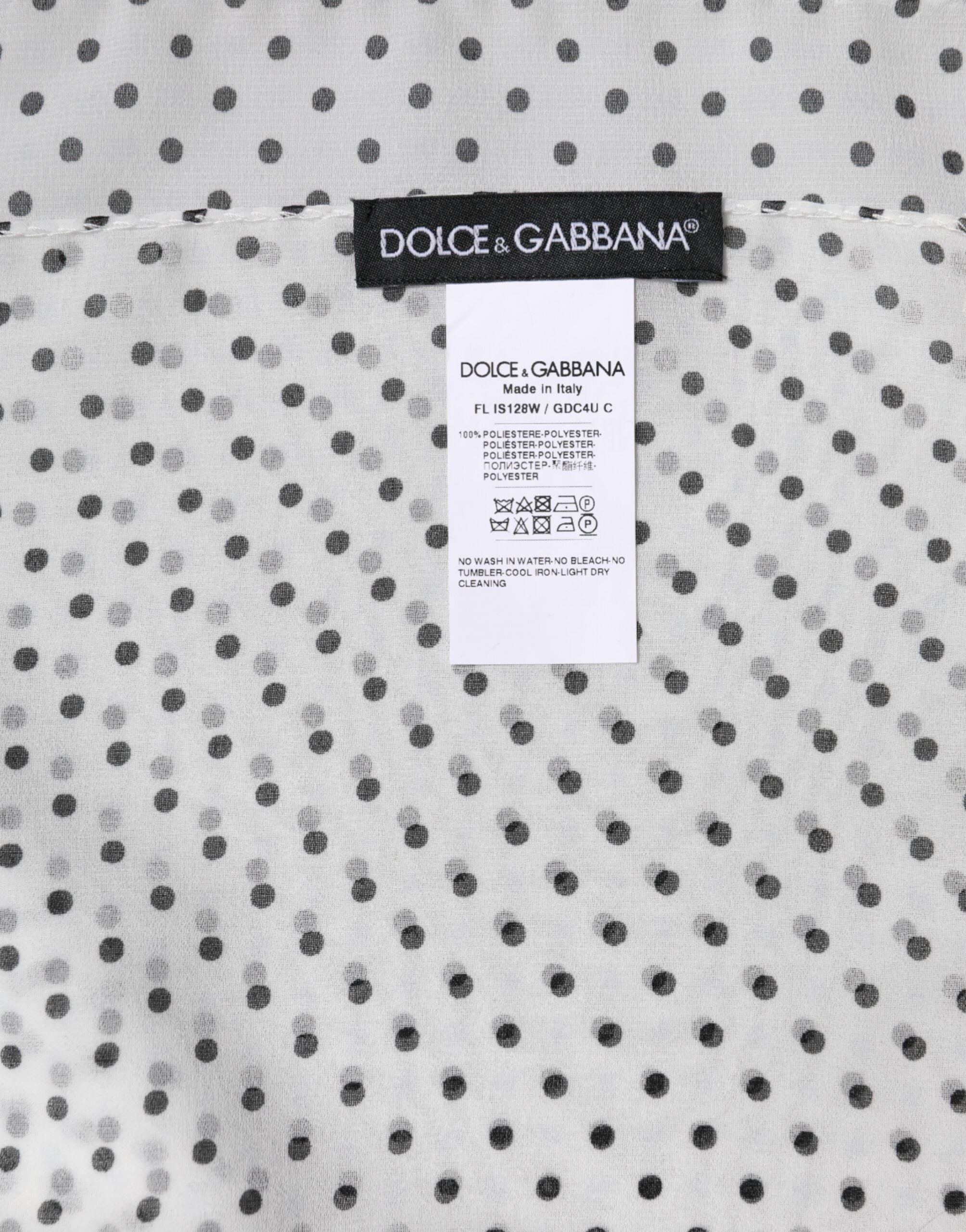 Eșarfă Dolce & Gabbana cu buline albe din poliester