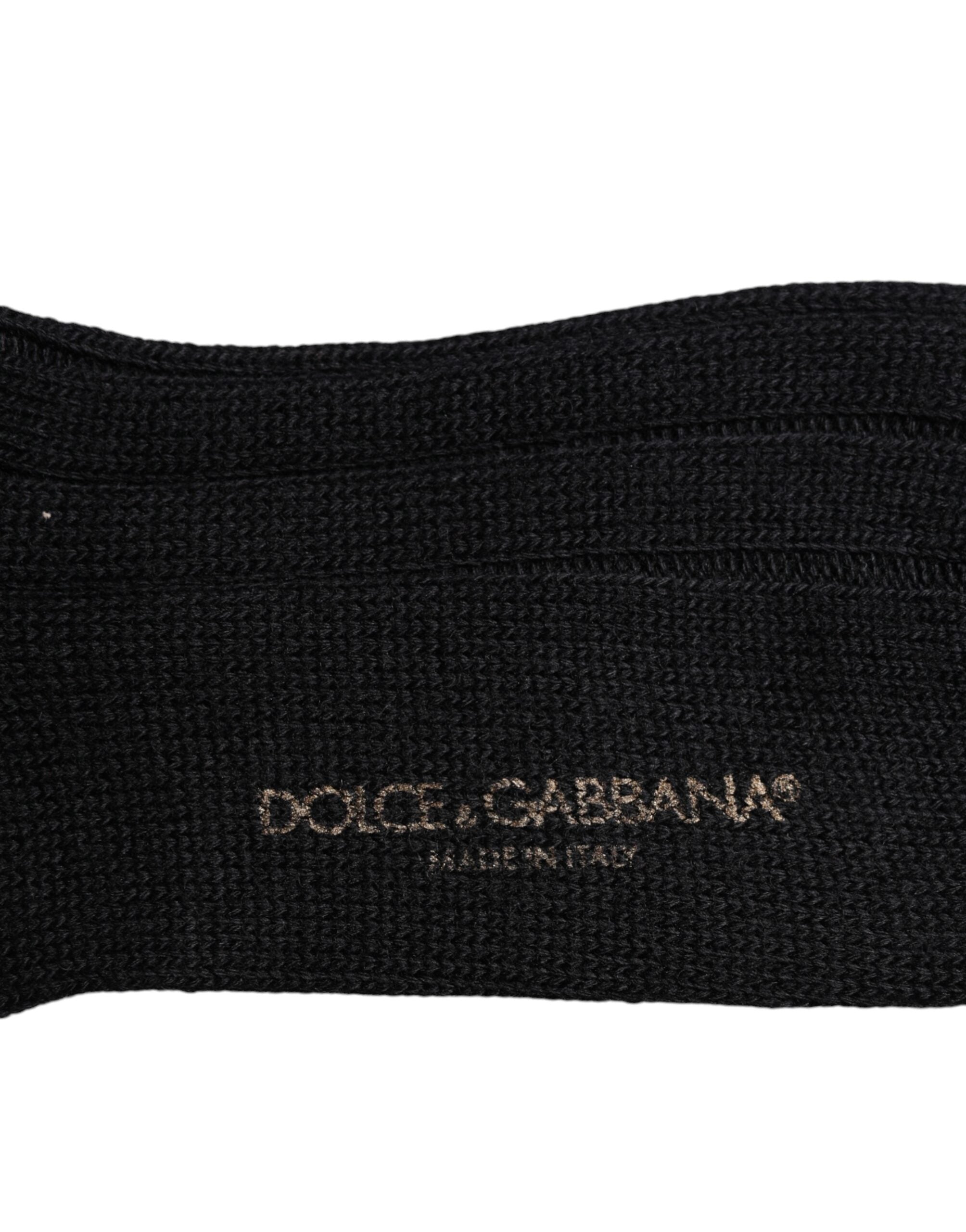 Dolce & Gabbana – Wadenstrümpfe mit schwarzem DG-Logoprint