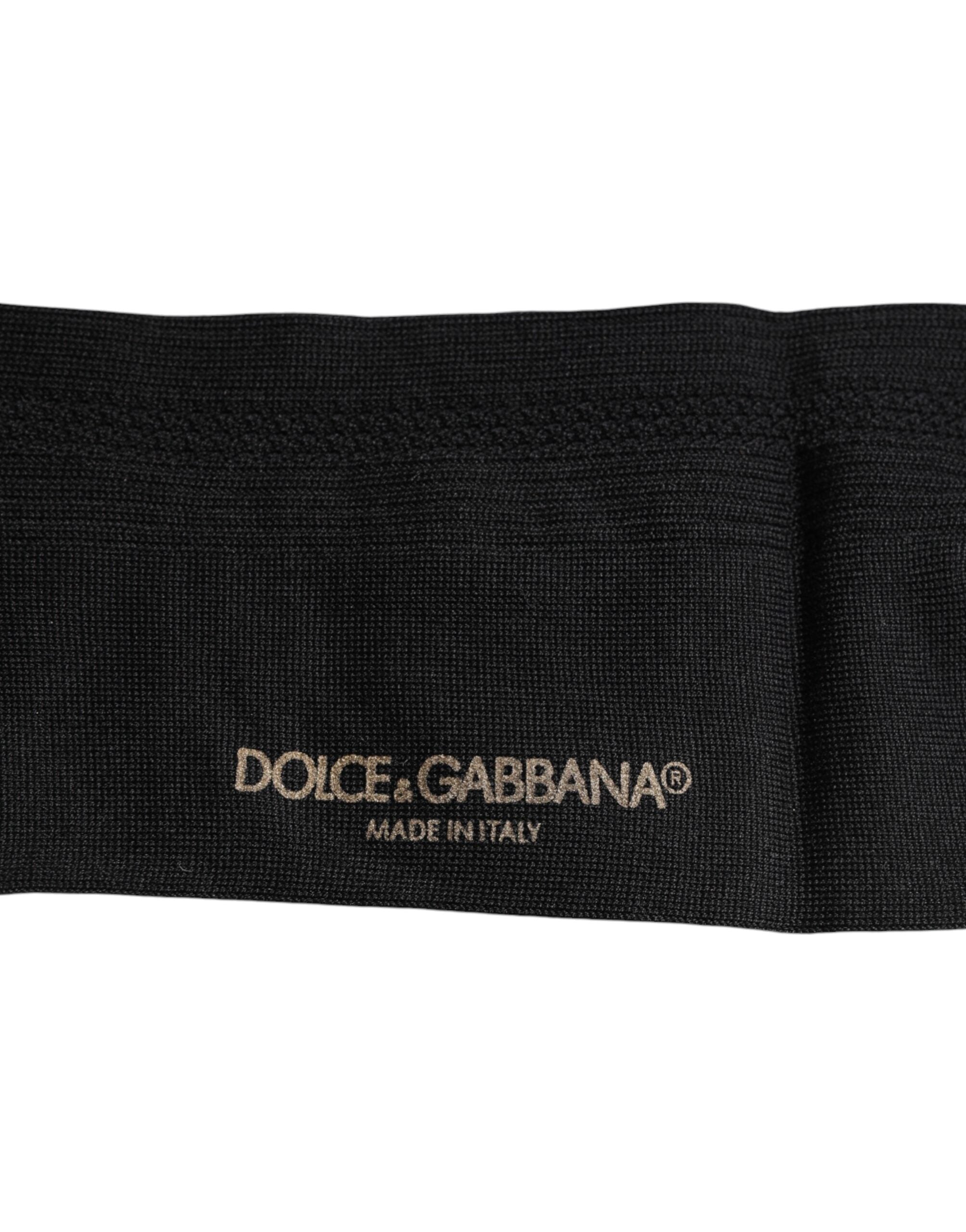 Dolce & Gabbana – Wadenlange Herrensocken mit Stretch-Logo in Schwarz