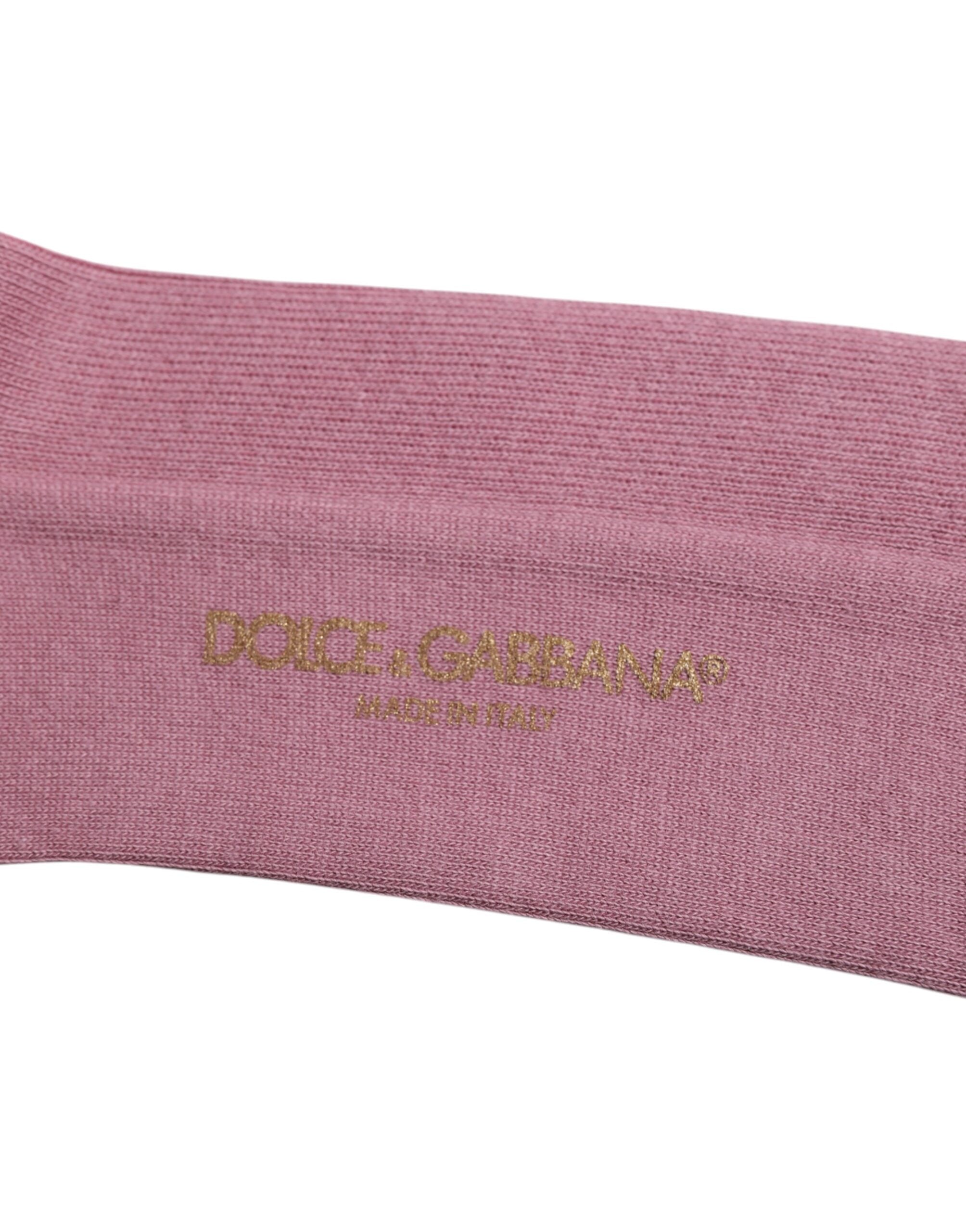 Dolce & Gabbana – Wadensocken aus rosa Baumwolle