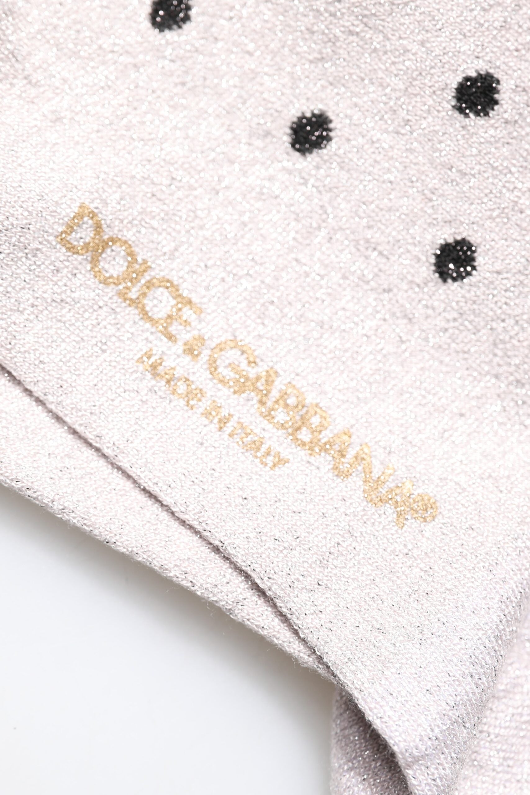 Șosete Dolce & Gabbana gri cu buline din viscoză elastică