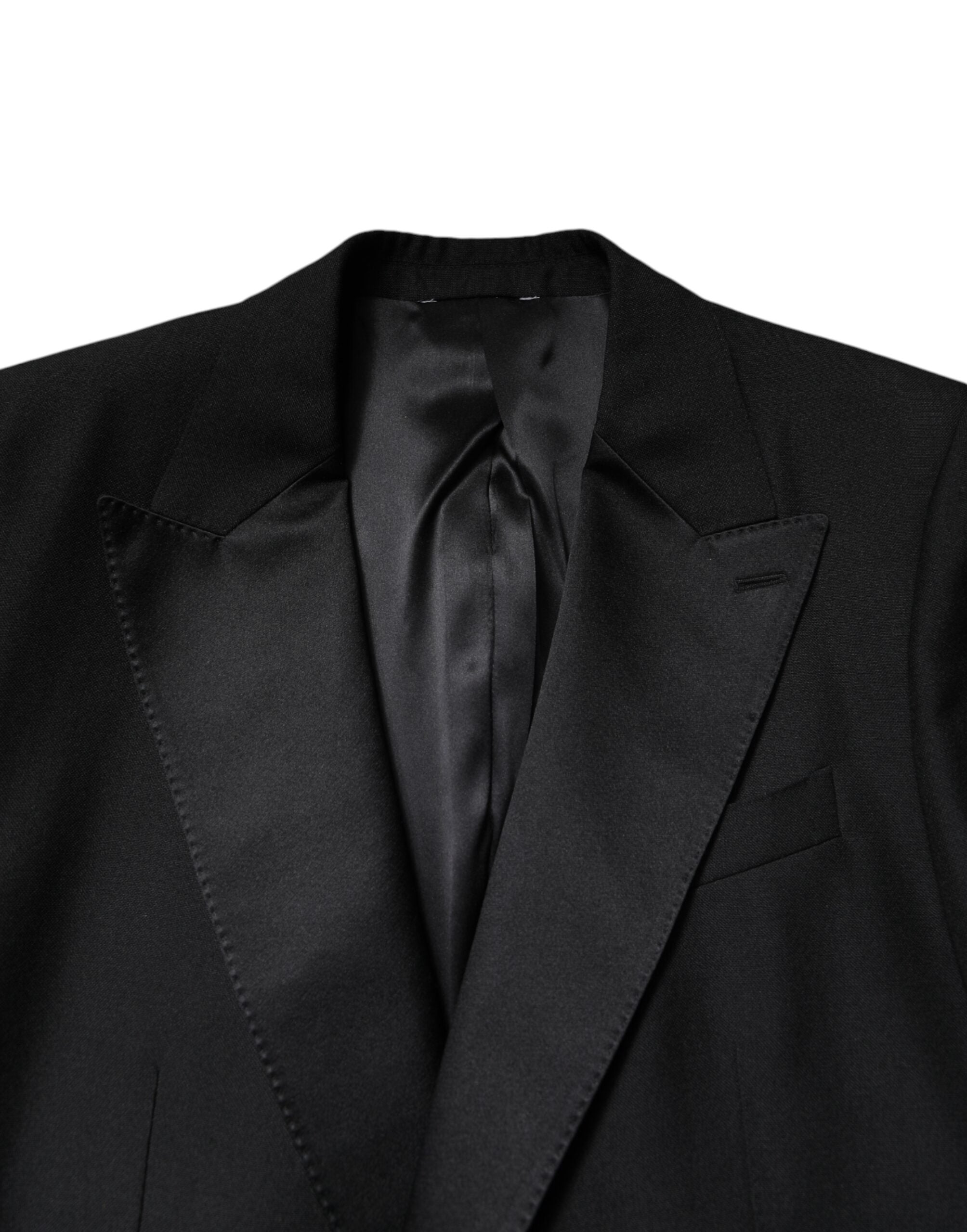 Dolce & Gabbana – Einreihiger Blazer aus schwarzer Wolle