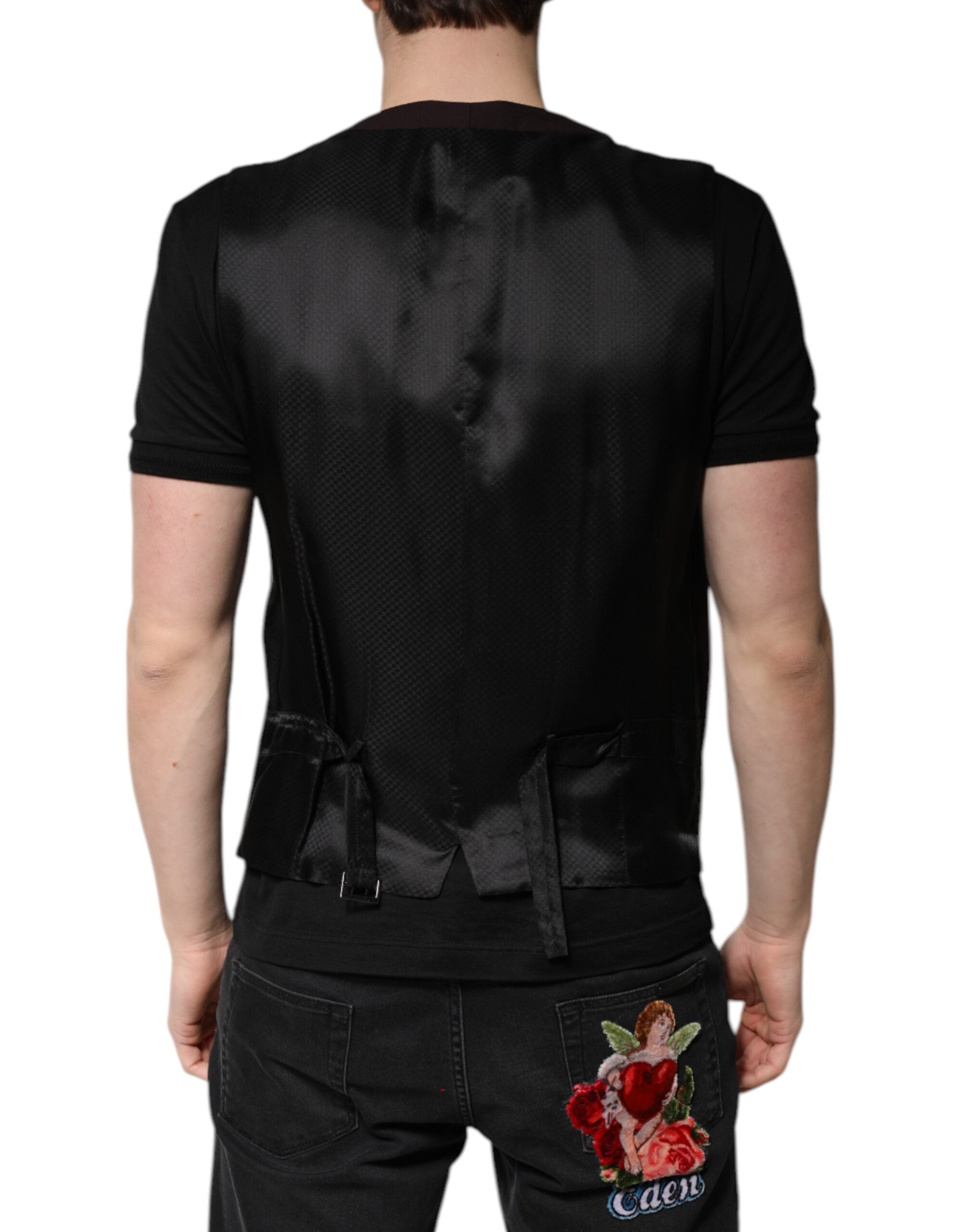 Dolce & Gabbana Kastanienbraune Weste aus Wolle, formelle Weste