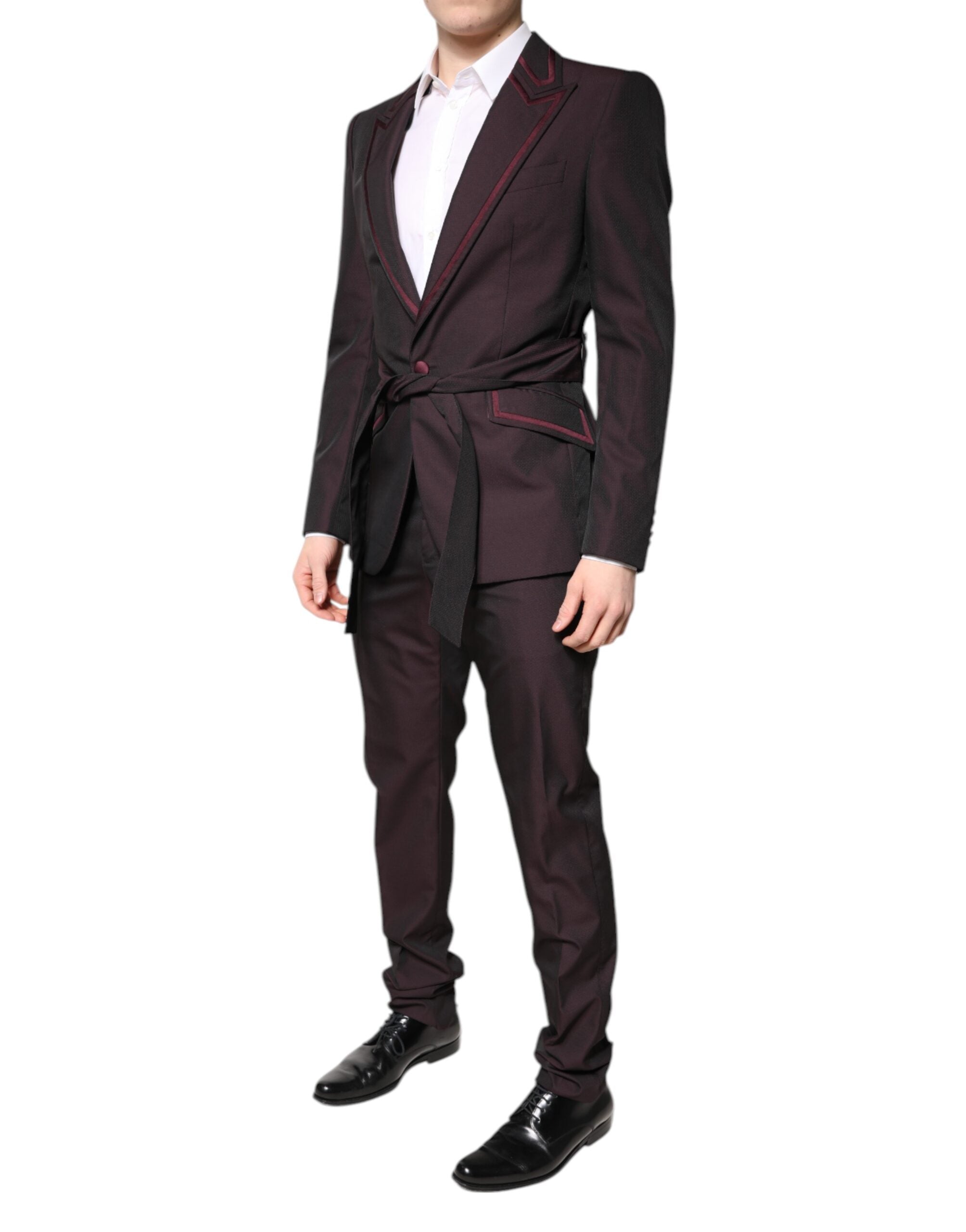 Dolce & Gabbana – Kastanienbrauner, einreihiger, formeller, zweiteiliger Anzug