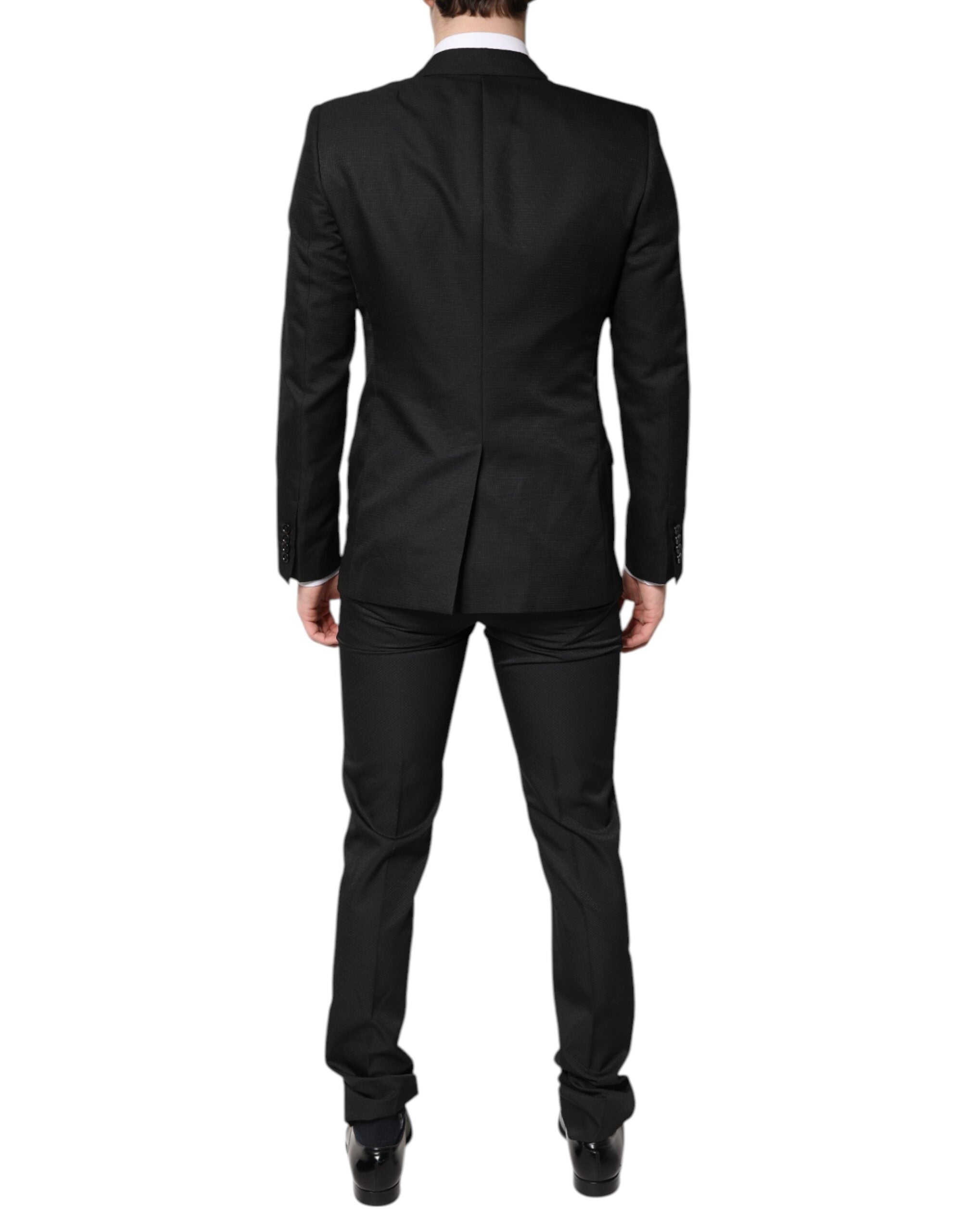 Dolce & Gabbana – Schwarzer, einreihiger, formeller, zweiteiliger Anzug