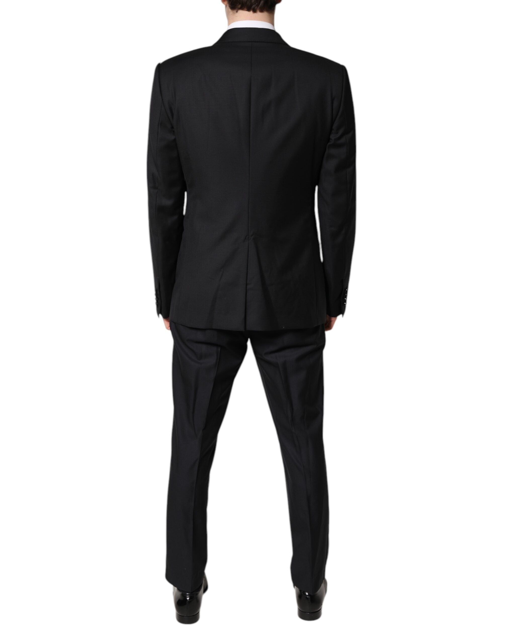Dolce & Gabbana – Schwarzer, zweireihiger, formeller 3-teiliger Anzug