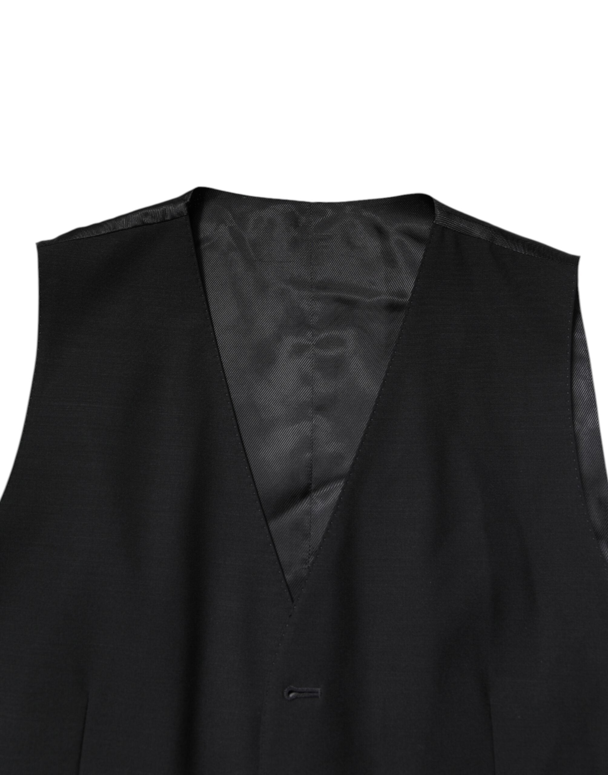 Dolce & Gabbana – Schwarzer, einreihiger, formeller 3-teiliger Anzug
