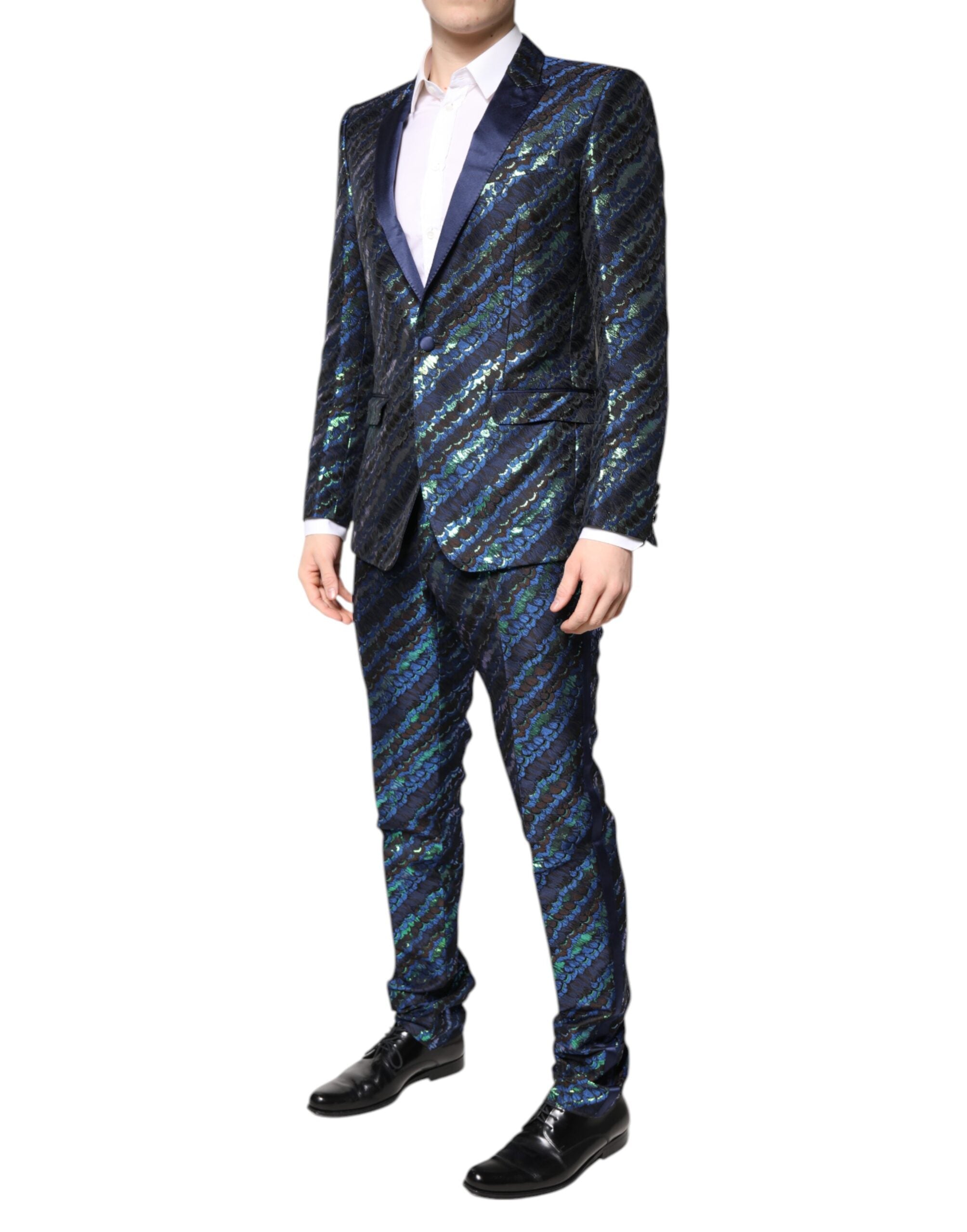 Dolce & Gabbana – Mehrfarbiger 2-teiliger Anzug aus Polyester-Jacquard