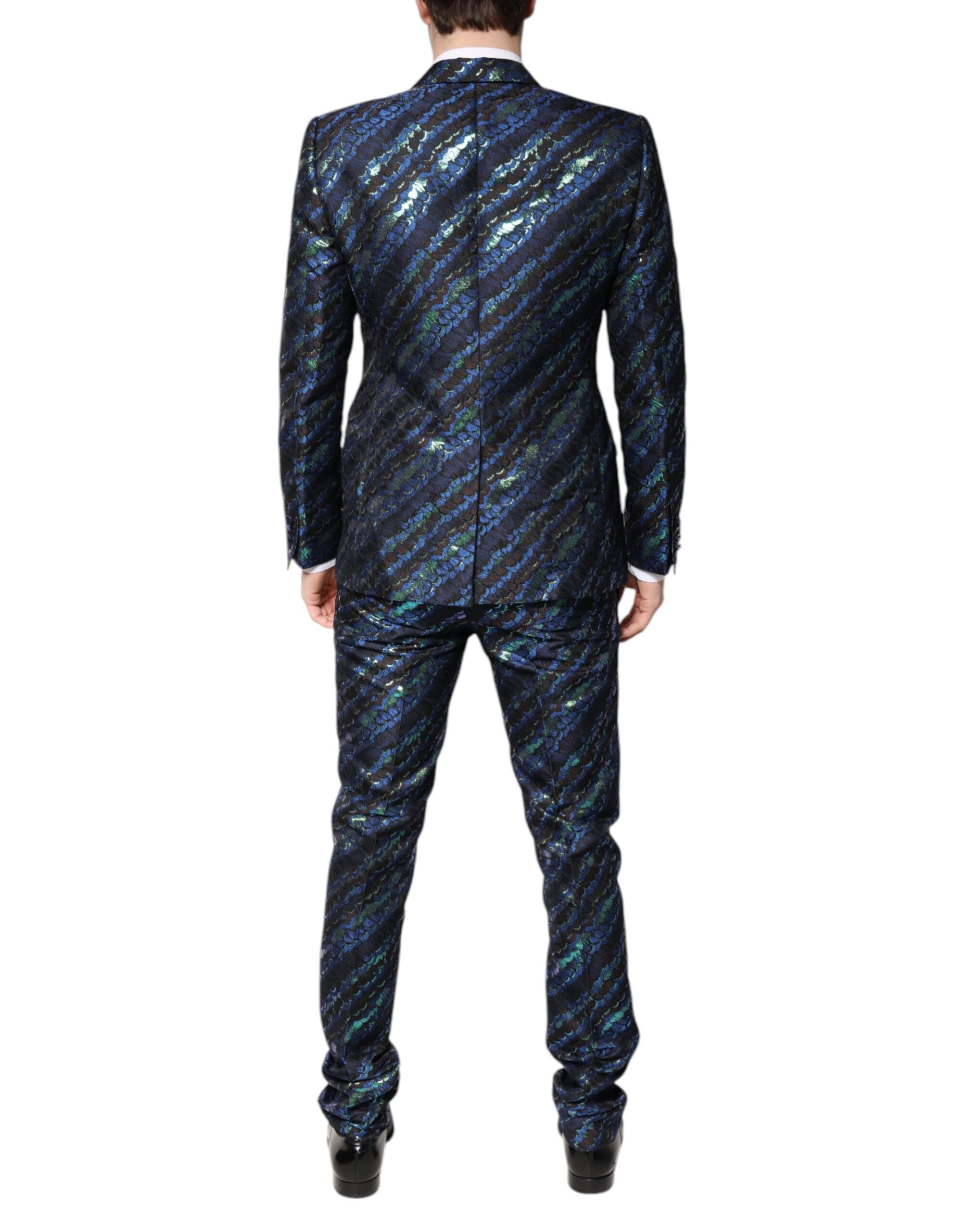Dolce & Gabbana – Mehrfarbiger 2-teiliger Anzug aus Polyester-Jacquard