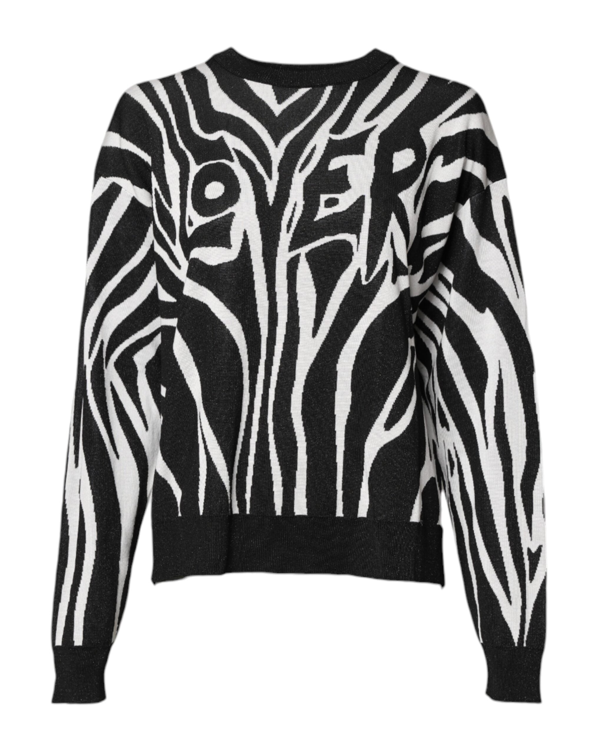 Dolce & Gabbana Schwarz-Weiß-Print Damen Pullover