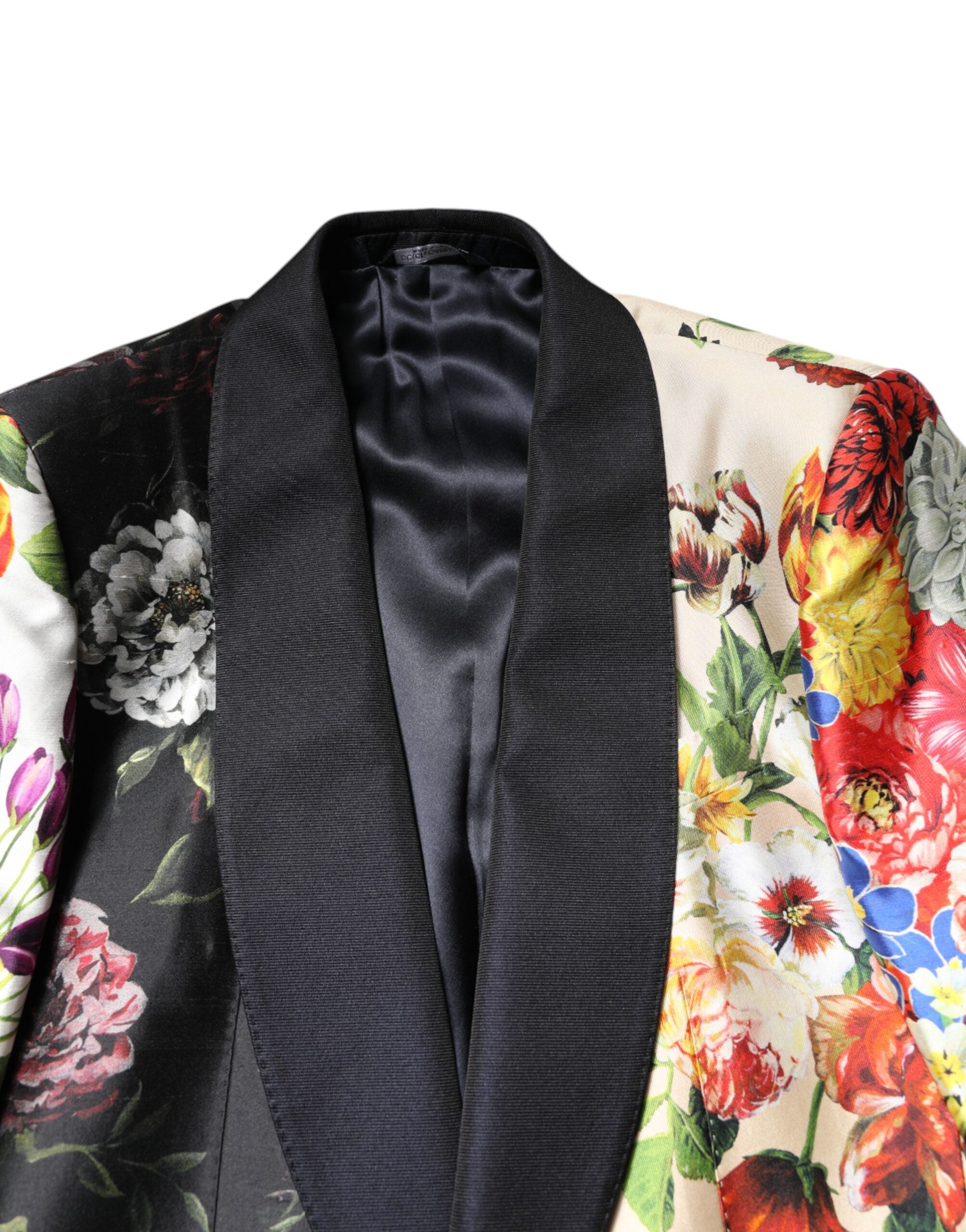 Dolce & Gabbana – Dreiteiliger Anzug „SICILIA“ aus Seide mit mehrfarbigem Blumenmuster