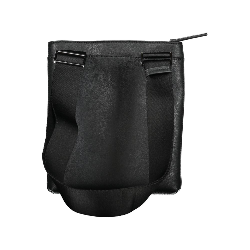 Geantă de umăr elegantă neagră Calvin Klein cu detalii contrastante