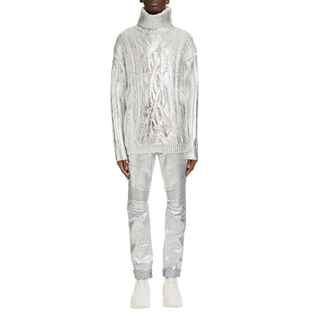 Balmain – Rollkragenpullover aus brauner Wolle für Herren