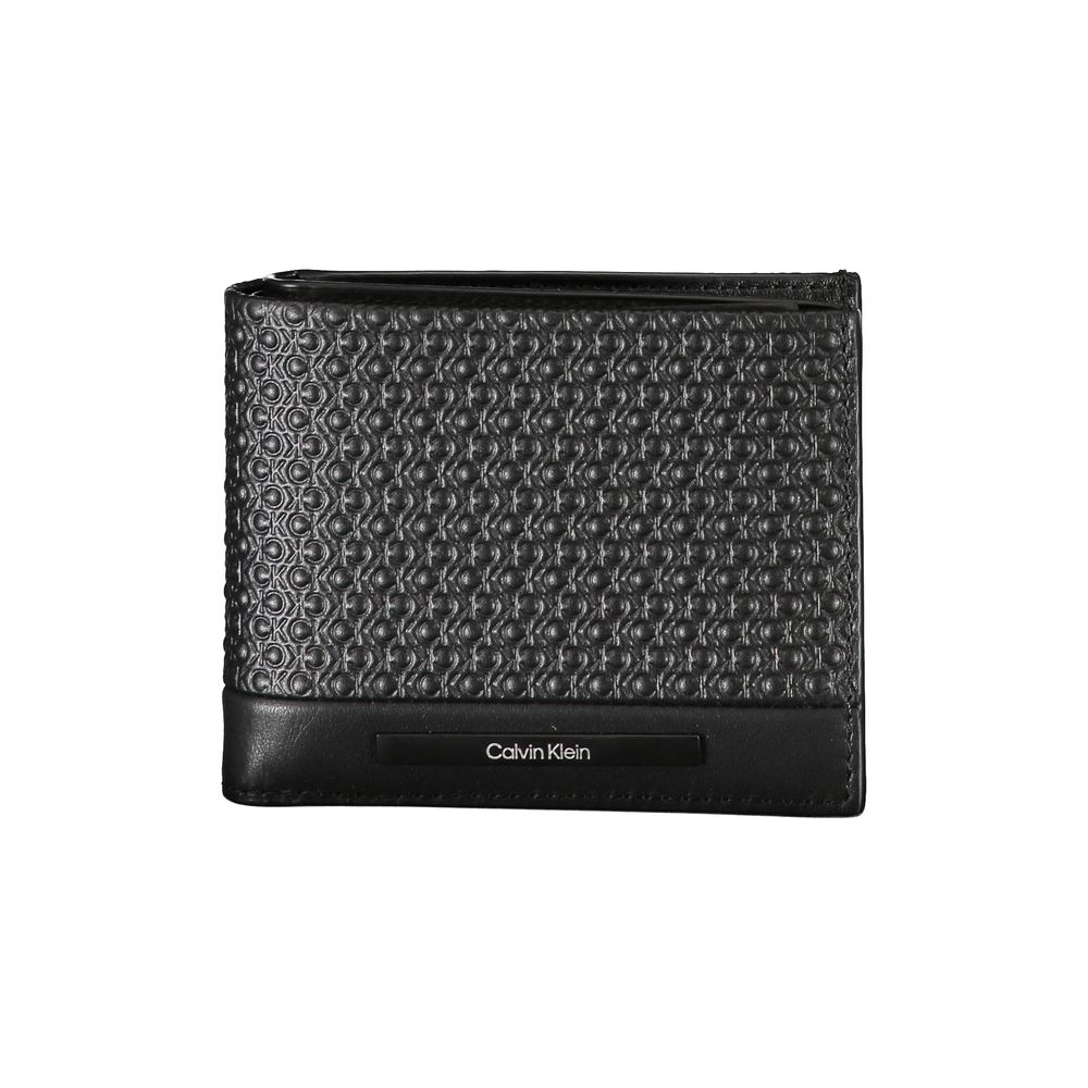 Calvin Klein Elegante RFID-Geldbörse aus schwarzem Leder