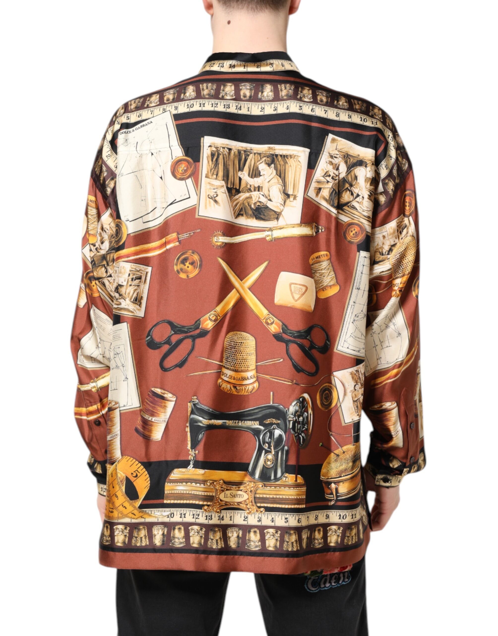 Dolce & Gabbana – Freizeithemd aus Seide mit mehrfarbigem Tailor-Print