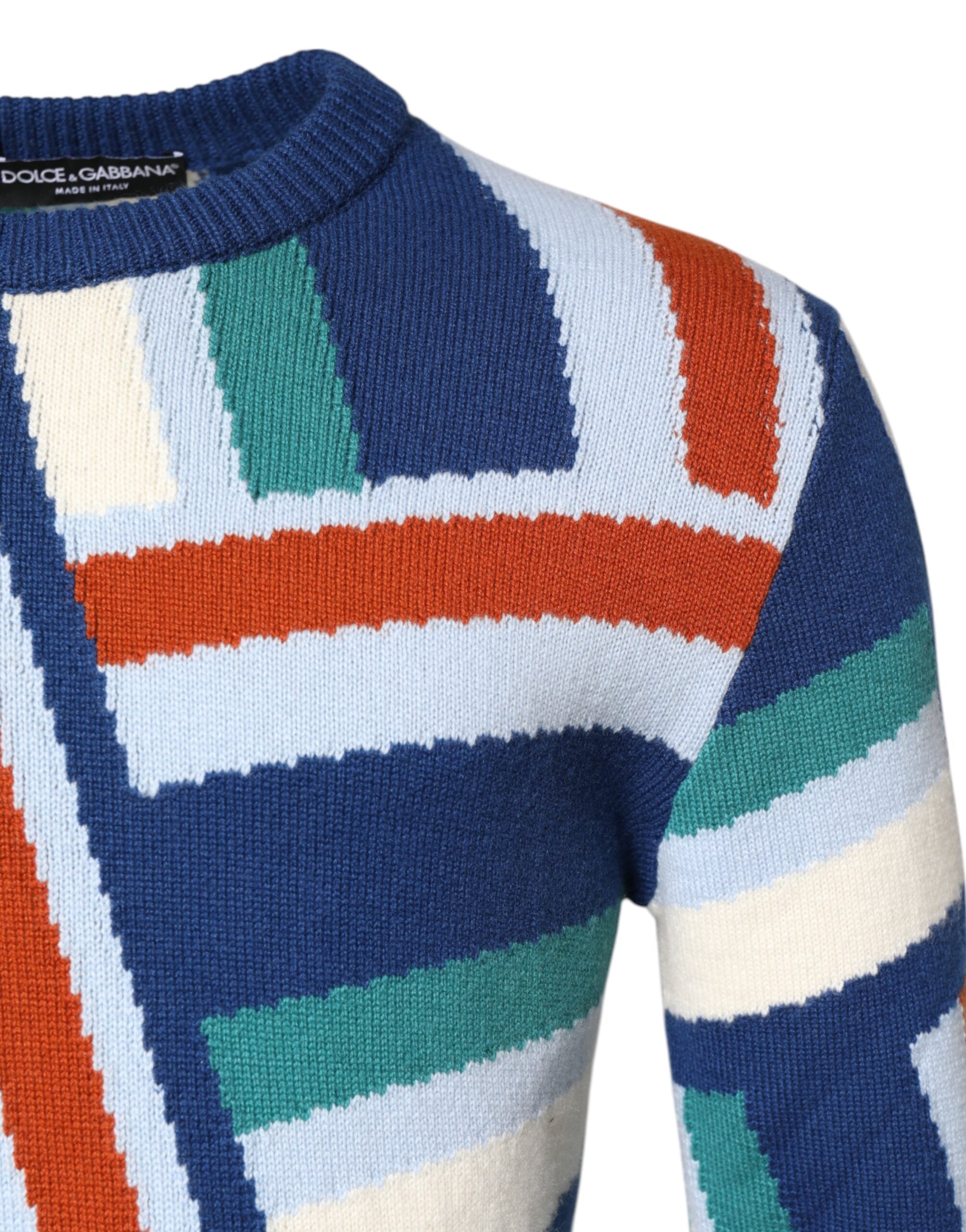Pulover tricotat din cașmir multicolor Dolce & Gabbana