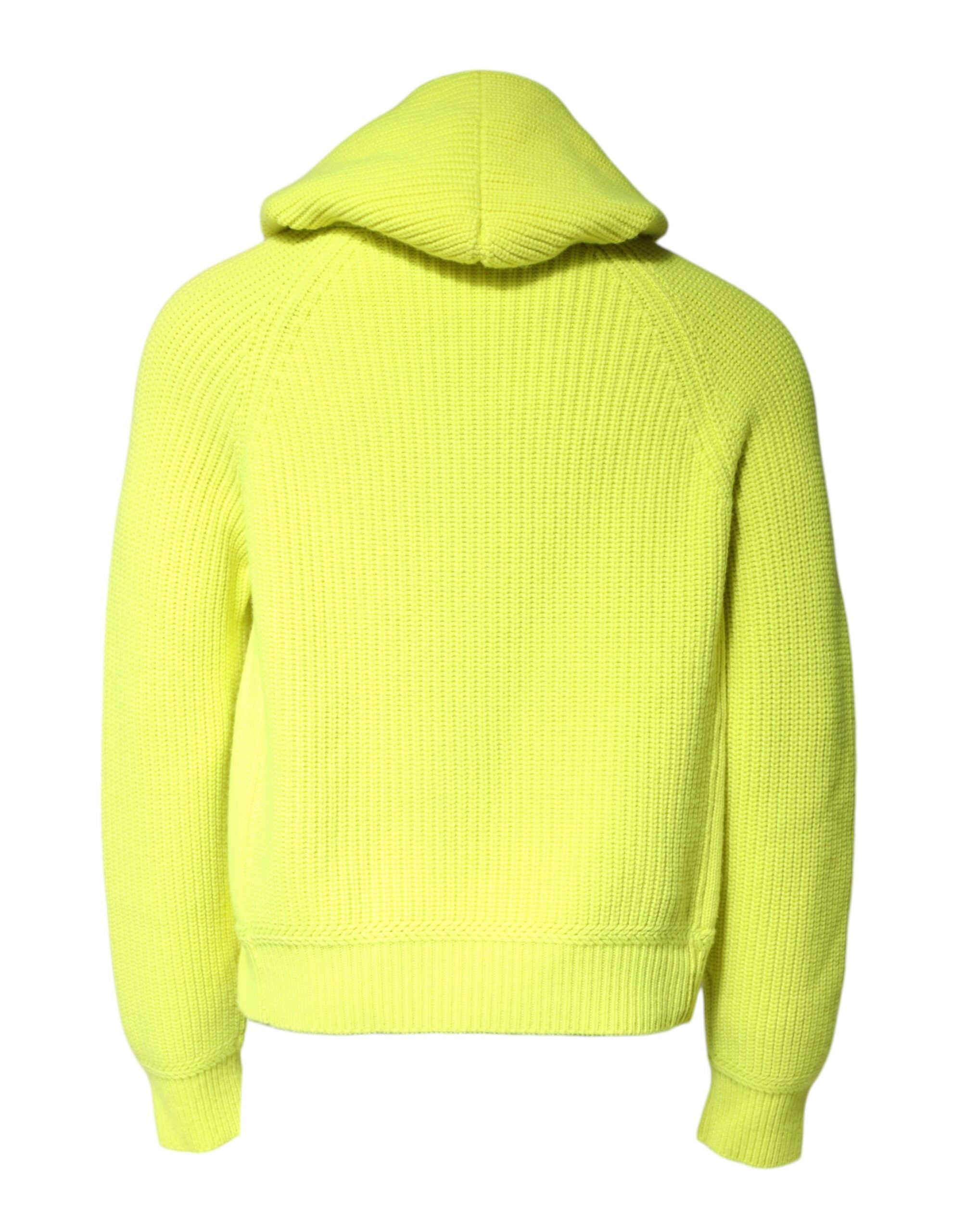 Pulover Dolce & Gabbana Green 69 Knit cu glugă pentru bărbați