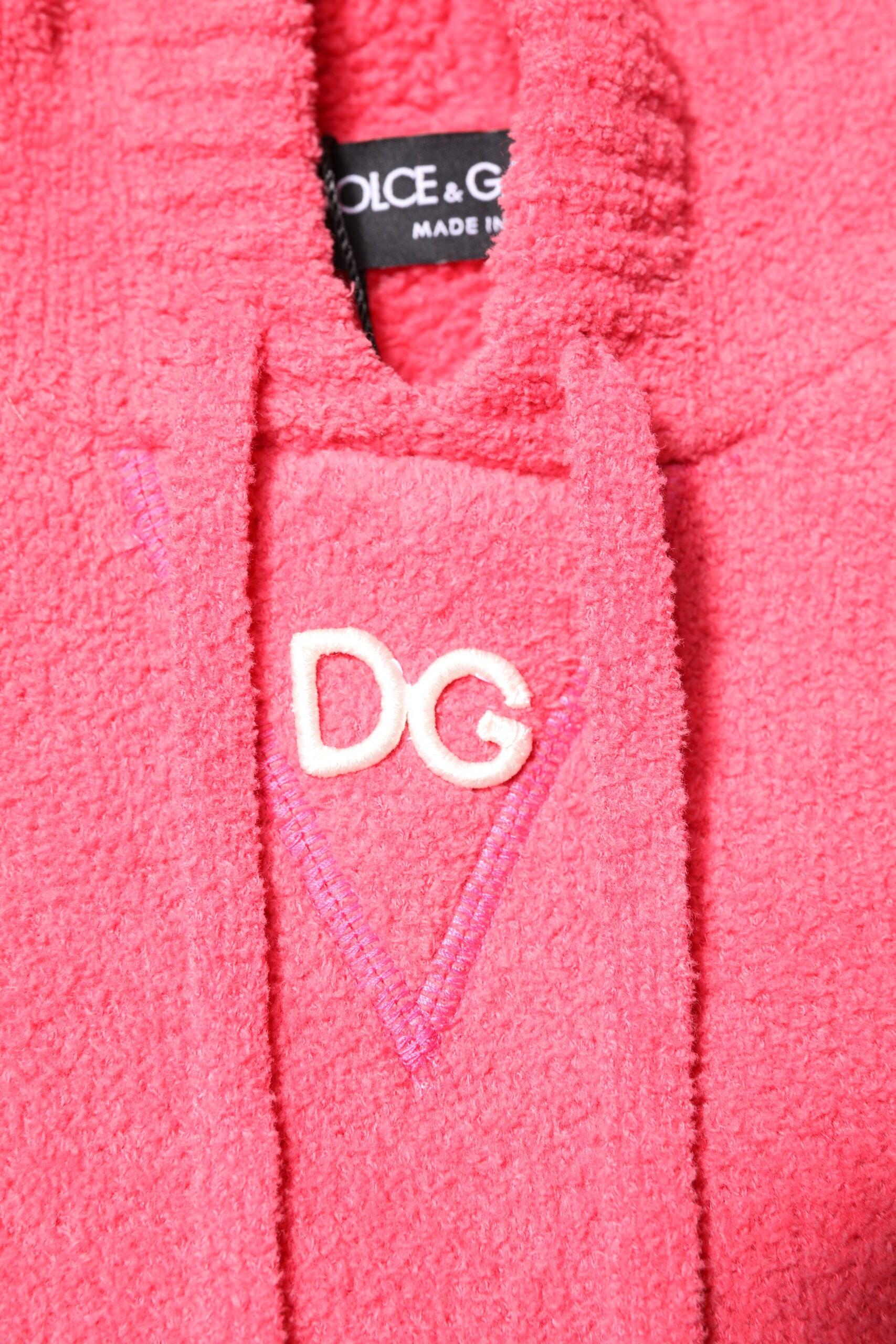 Pulover Dolce & Gabbana cu glugă din tricot roșu din bumbac pentru bărbați